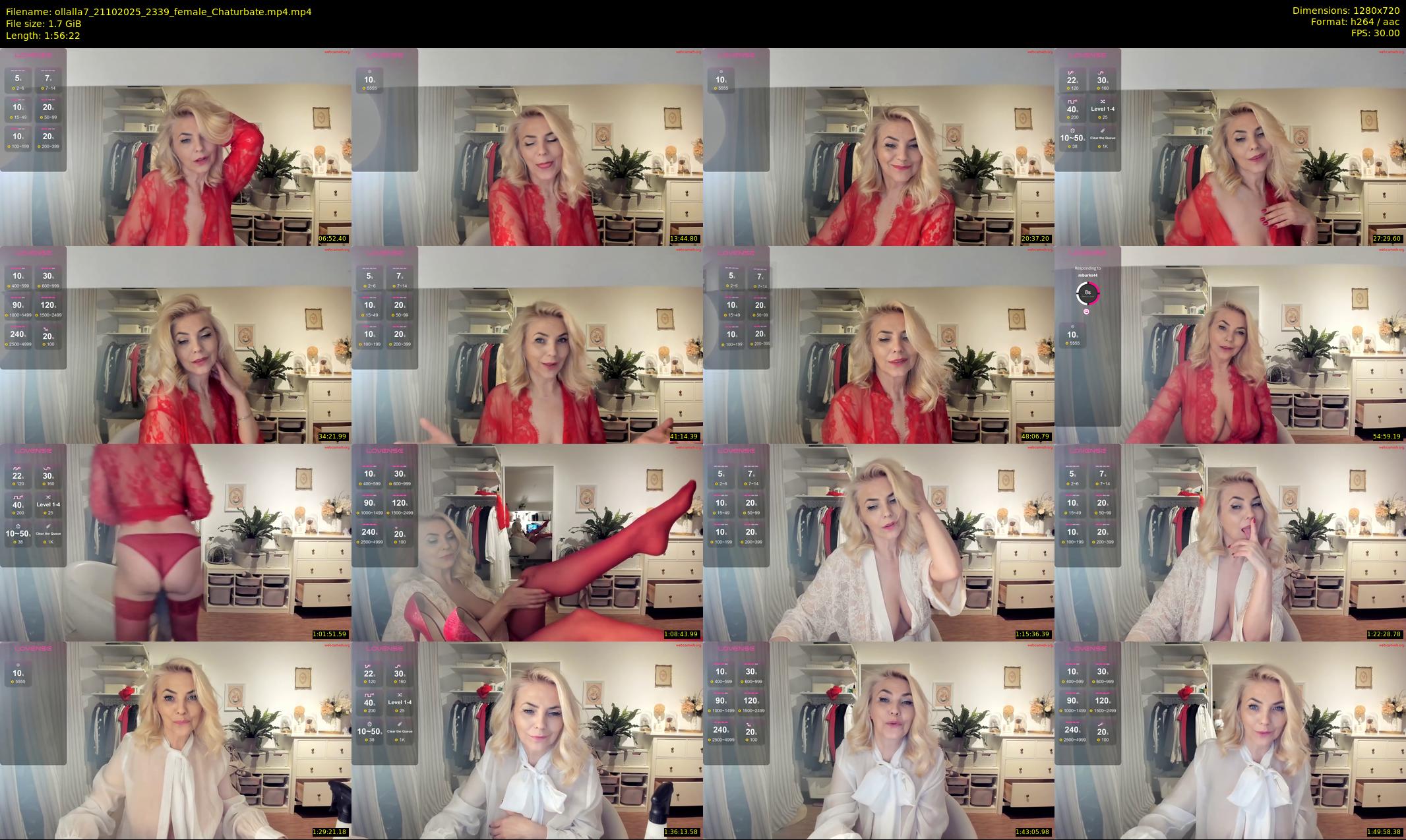 ollalla7 — 117 minute Chaturbate female cam show recording, 720p, Oct 21, 2025