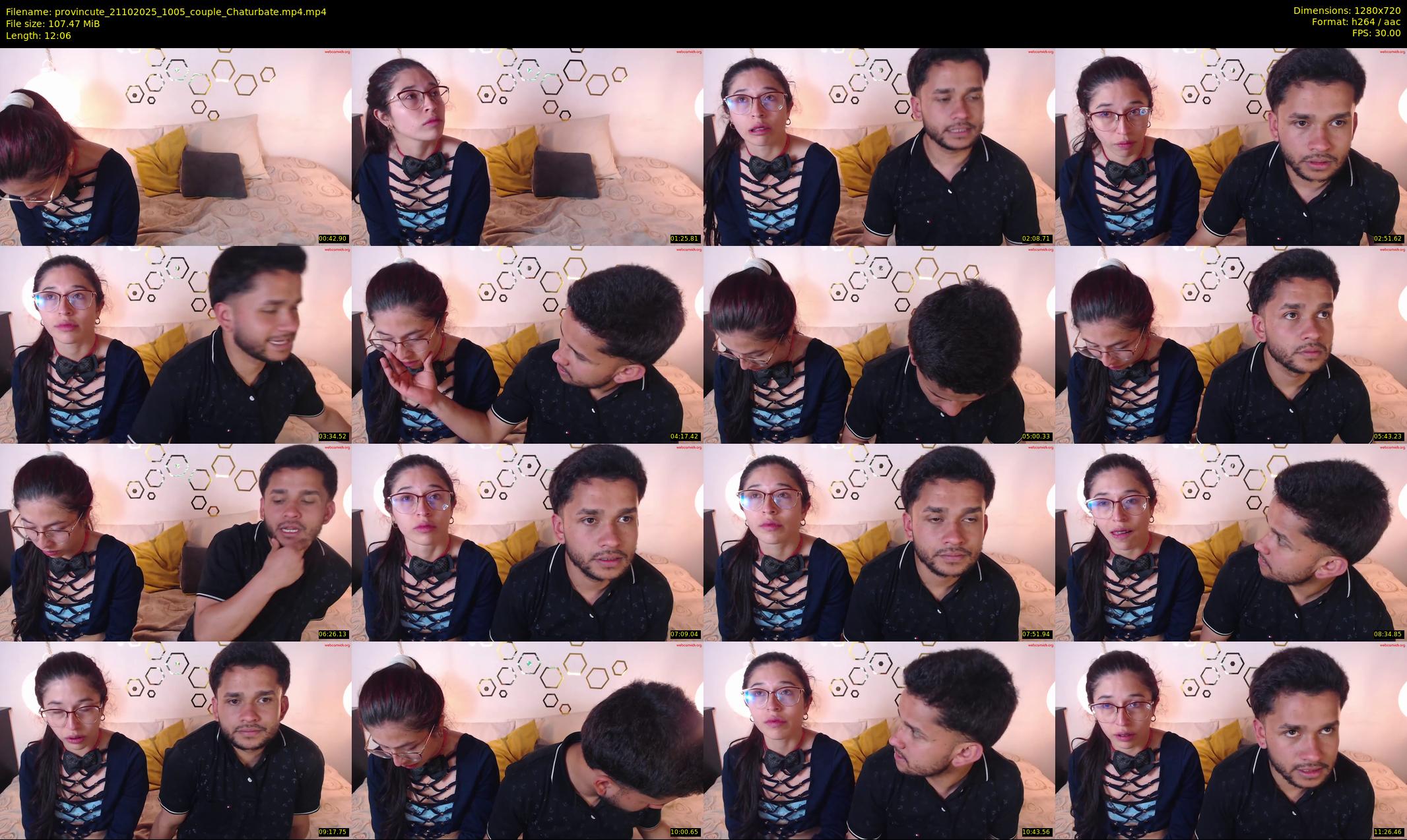 provincute — 13 minute Chaturbate couple cam show recording, 720p, Oct 21, 2025