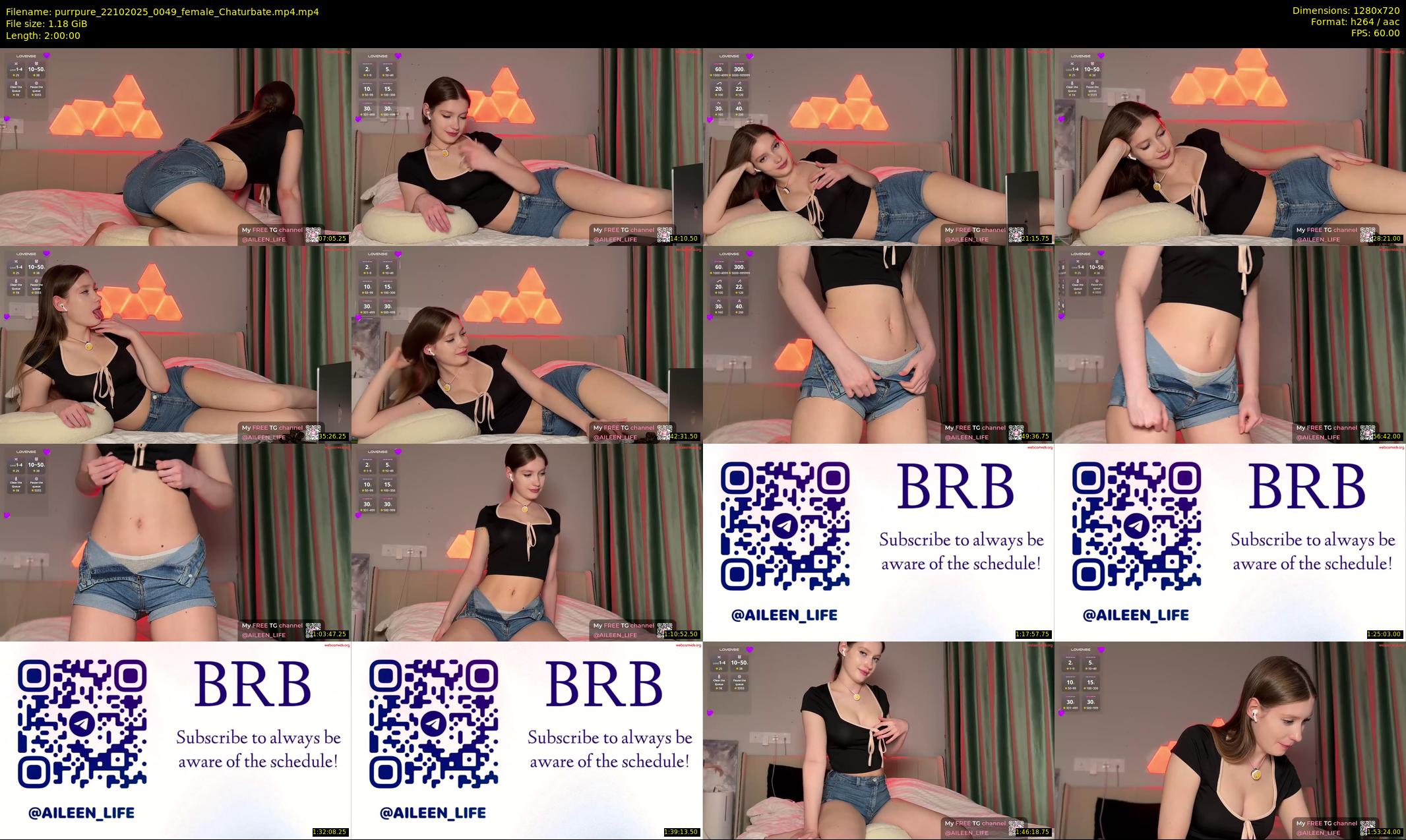 purrpure — 120 minute Chaturbate female cam show recording, 720p, Oct 22, 2025