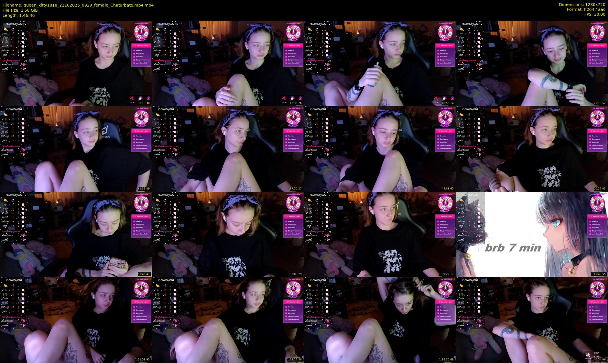 queen_kitty1818 — 107 minute Chaturbate female cam show recording, 720p, Oct 21, 2025