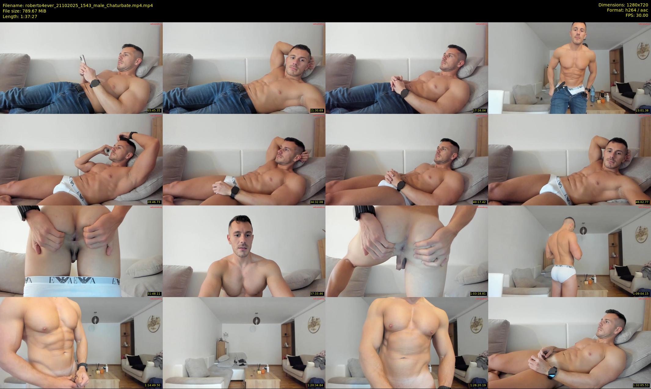roberto4ever — 98 minute Chaturbate male cam show recording, 720p, Oct 21, 2025
