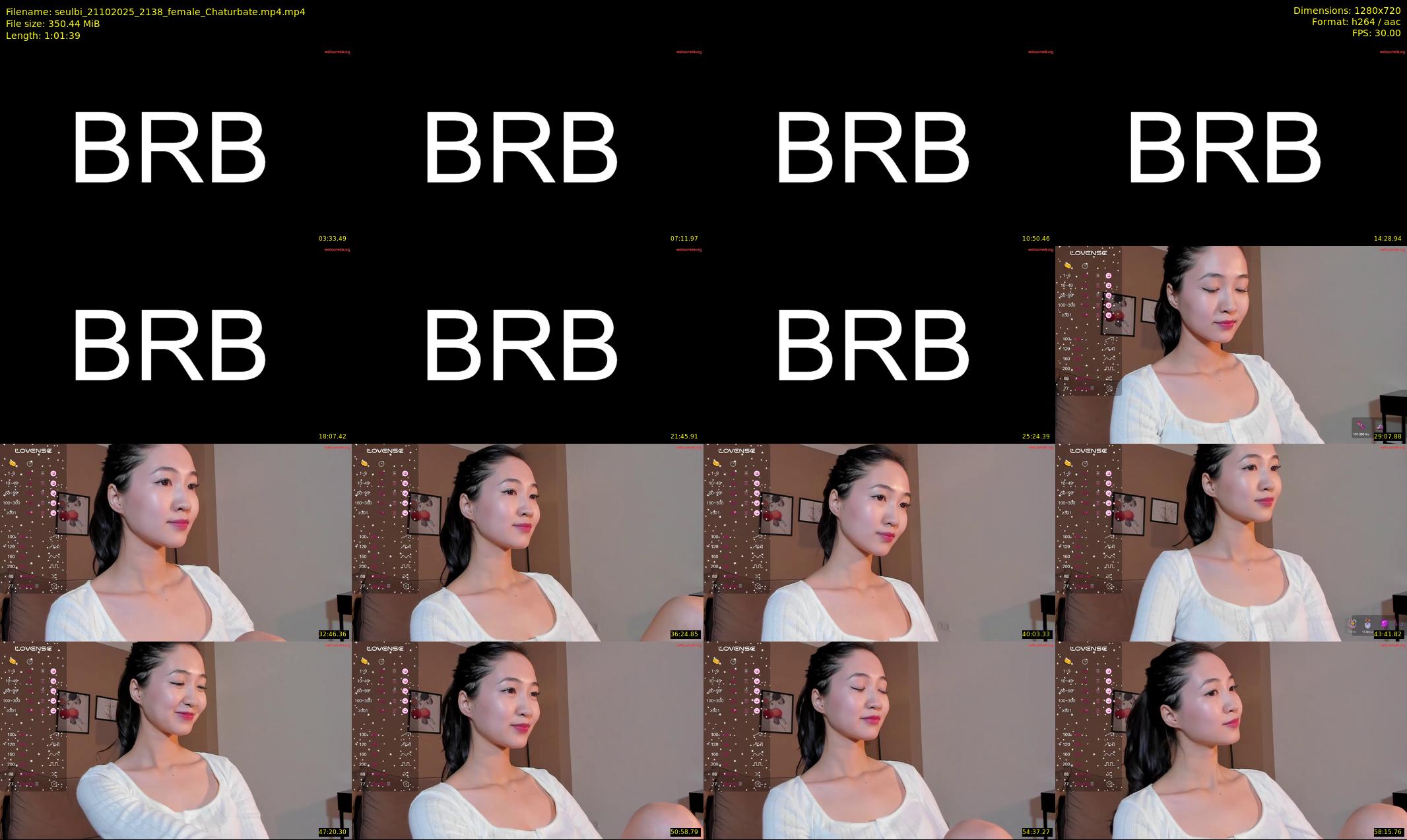 seulbi — 62 minute Chaturbate female cam show recording, 720p, Oct 21, 2025