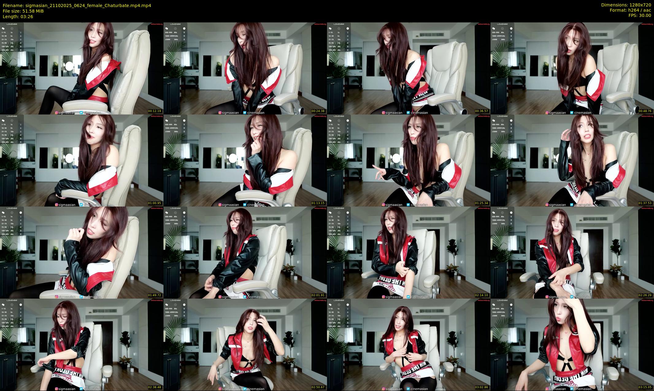 sigmasian — 4 minute Chaturbate female cam show recording, 720p, Oct 21, 2025