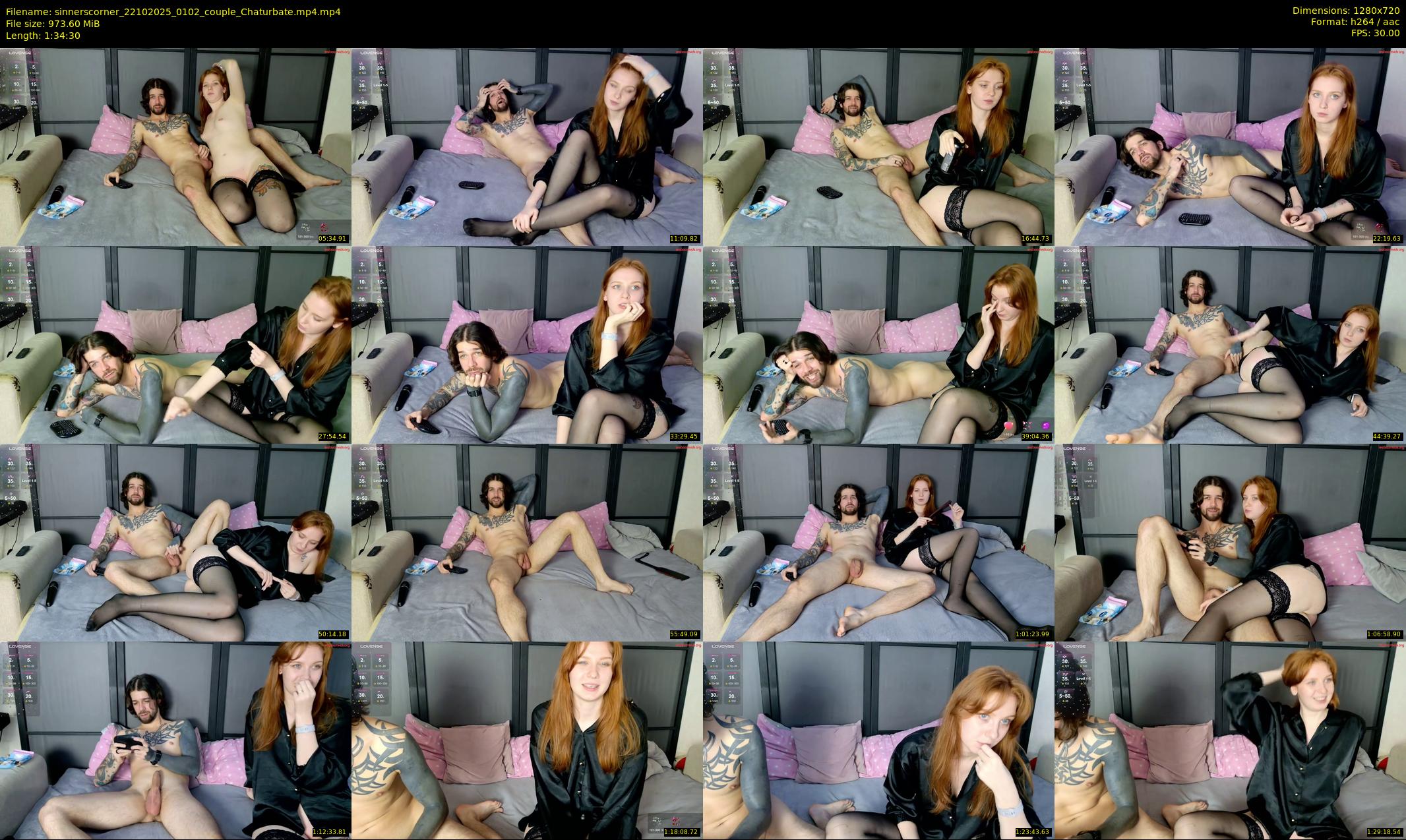 sinnerscorner — 95 minute Chaturbate couple cam show recording, 720p, Oct 22, 2025