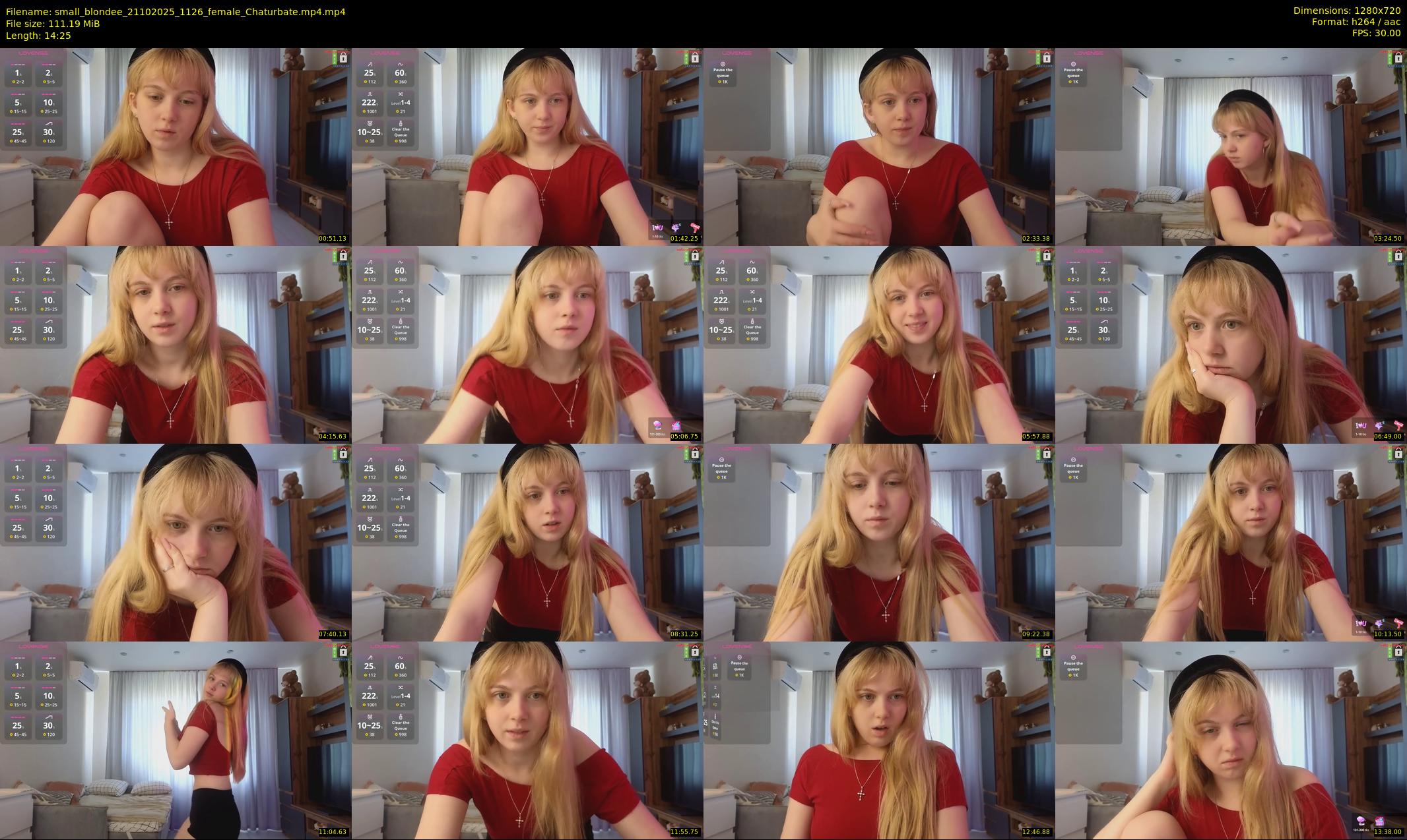 small_blondee — 15 minute Chaturbate female cam show recording, 720p, Oct 21, 2025