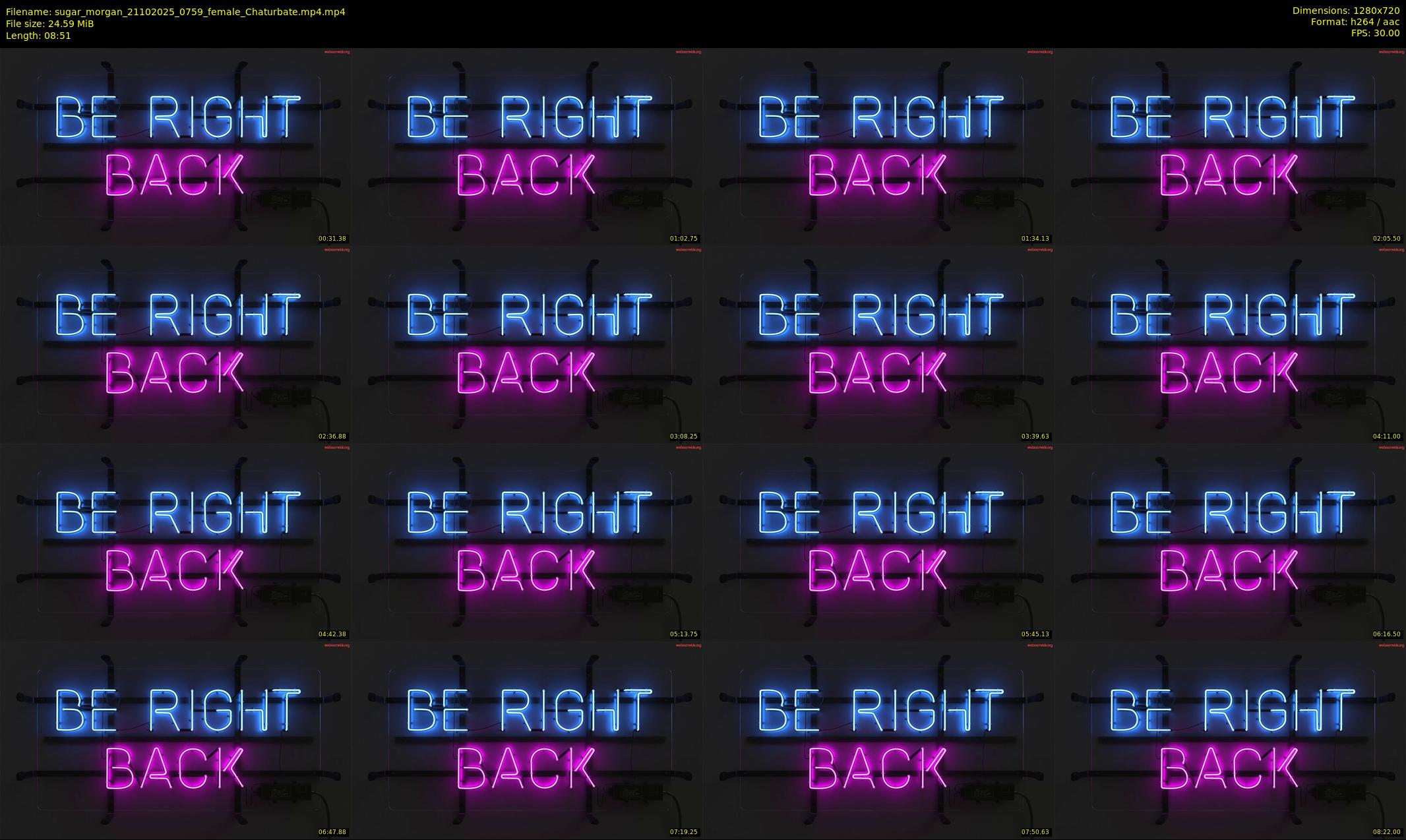 sugar_morgan — 9 minute Chaturbate female cam show recording, 720p, Oct 21, 2025