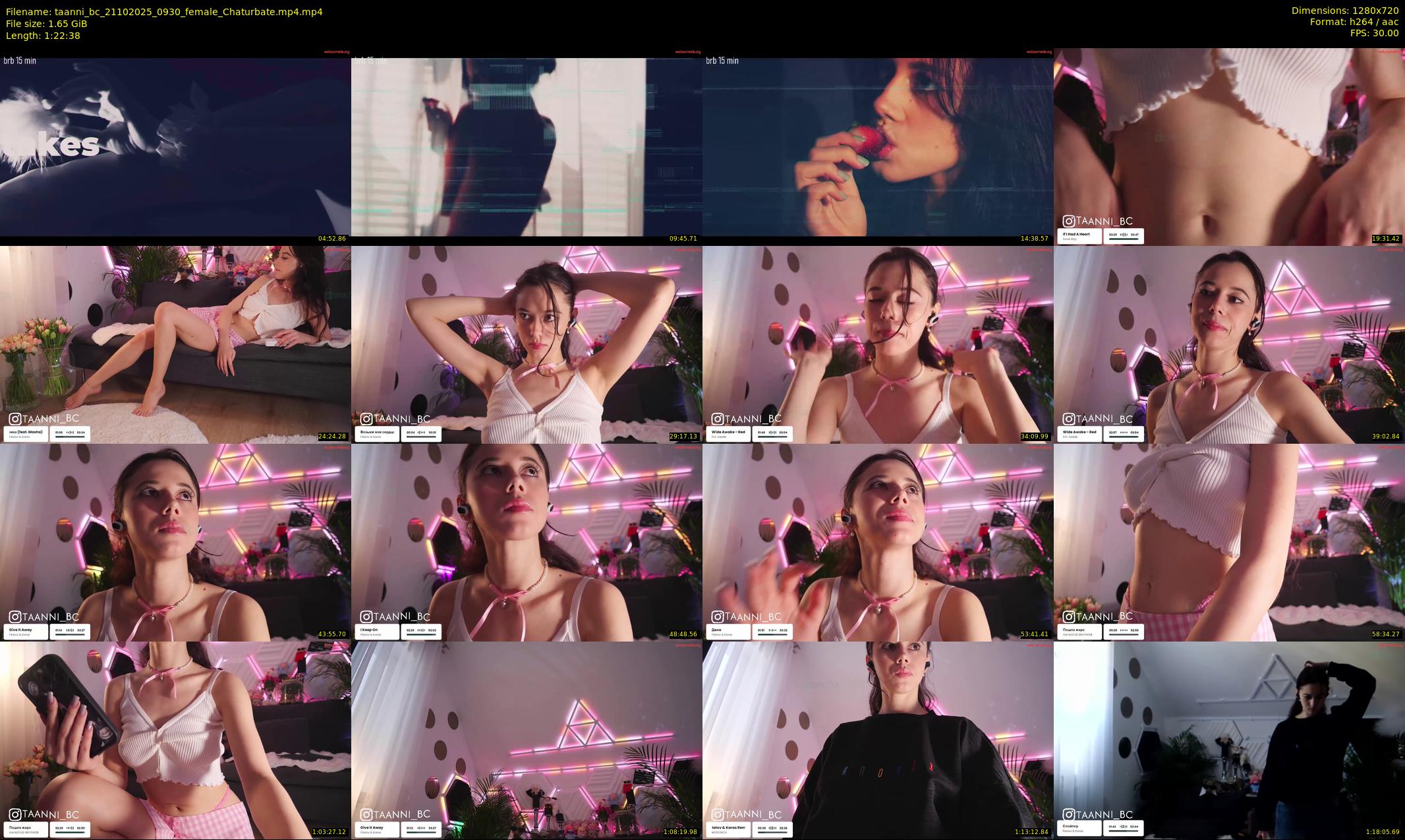 taanni_bc — 83 minute Chaturbate female cam show recording, 720p, Oct 21, 2025