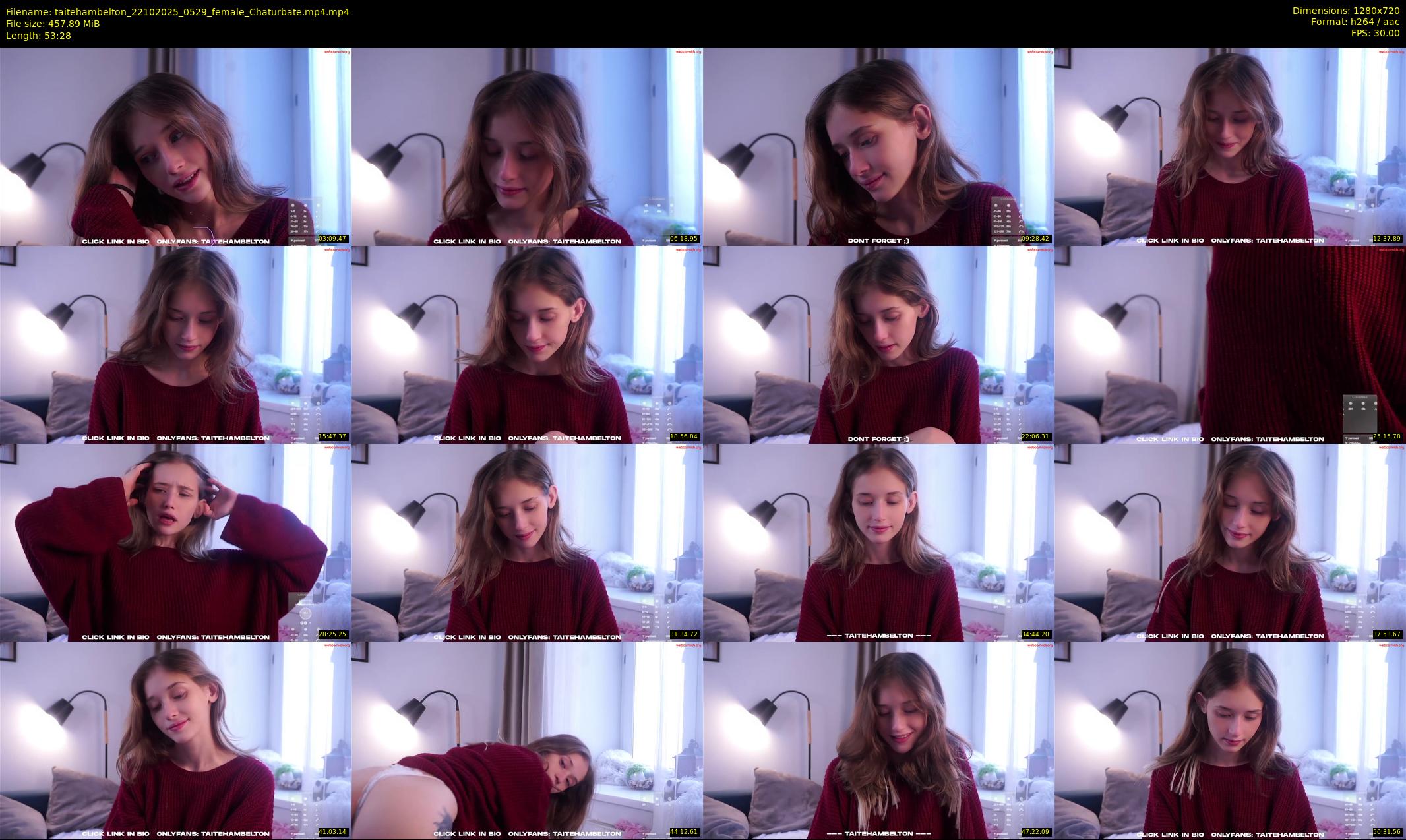 taitehambelton — 54 minute Chaturbate female cam show recording, 720p, Oct 22, 2025