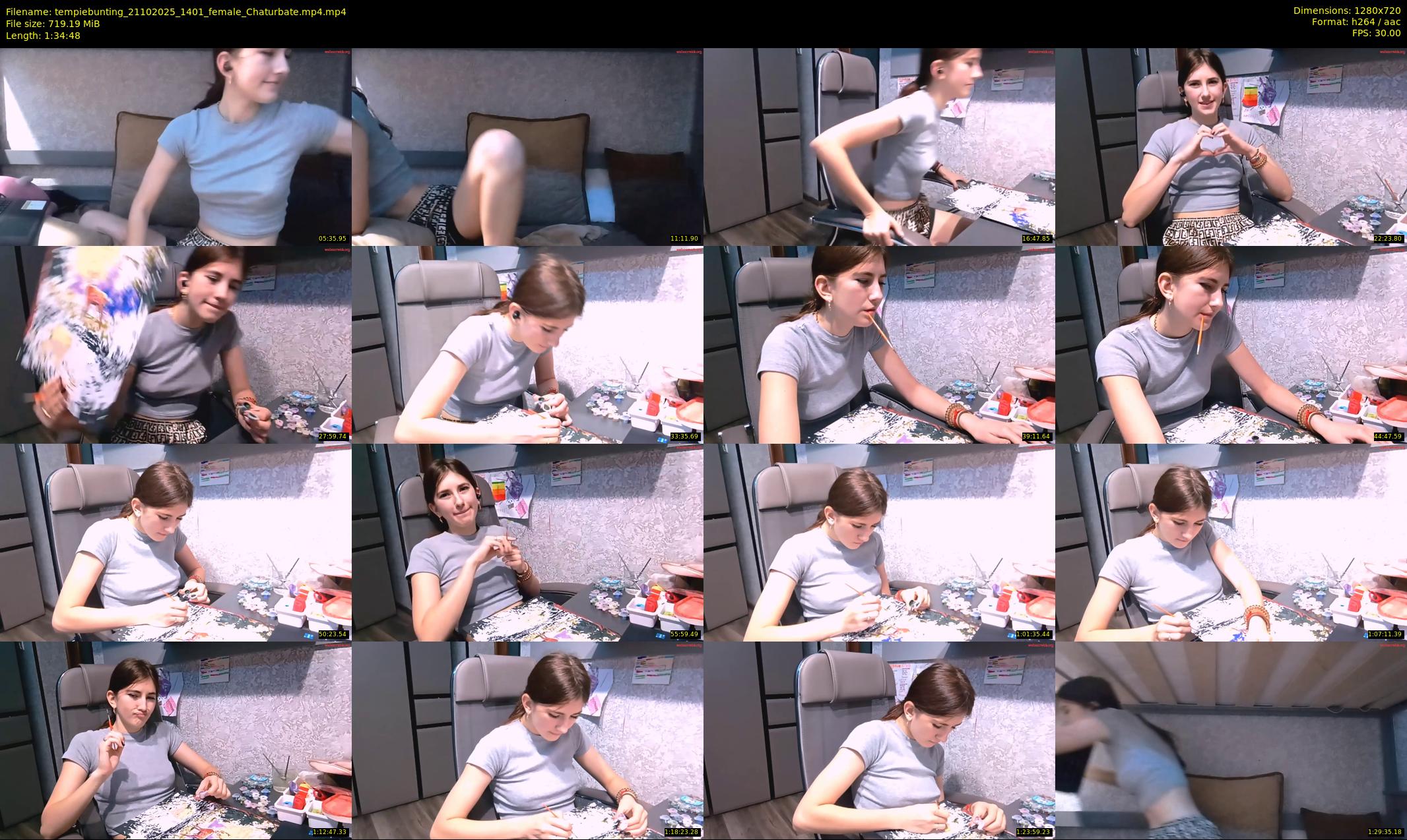 tempiebunting — 95 minute Chaturbate female cam show recording, 720p, Oct 21, 2025