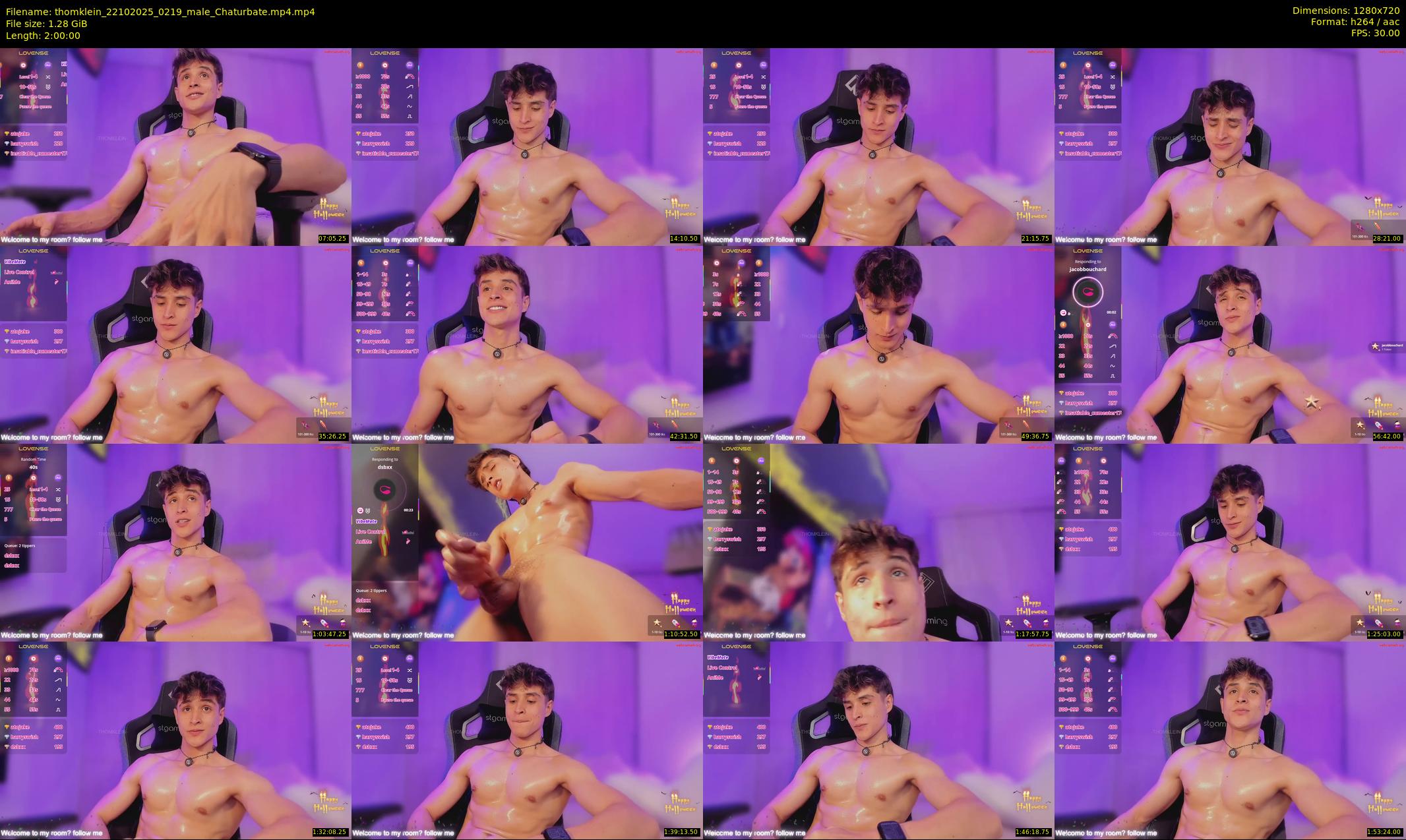 thomklein — 120 minute Chaturbate male cam show recording, 720p, Oct 22, 2025