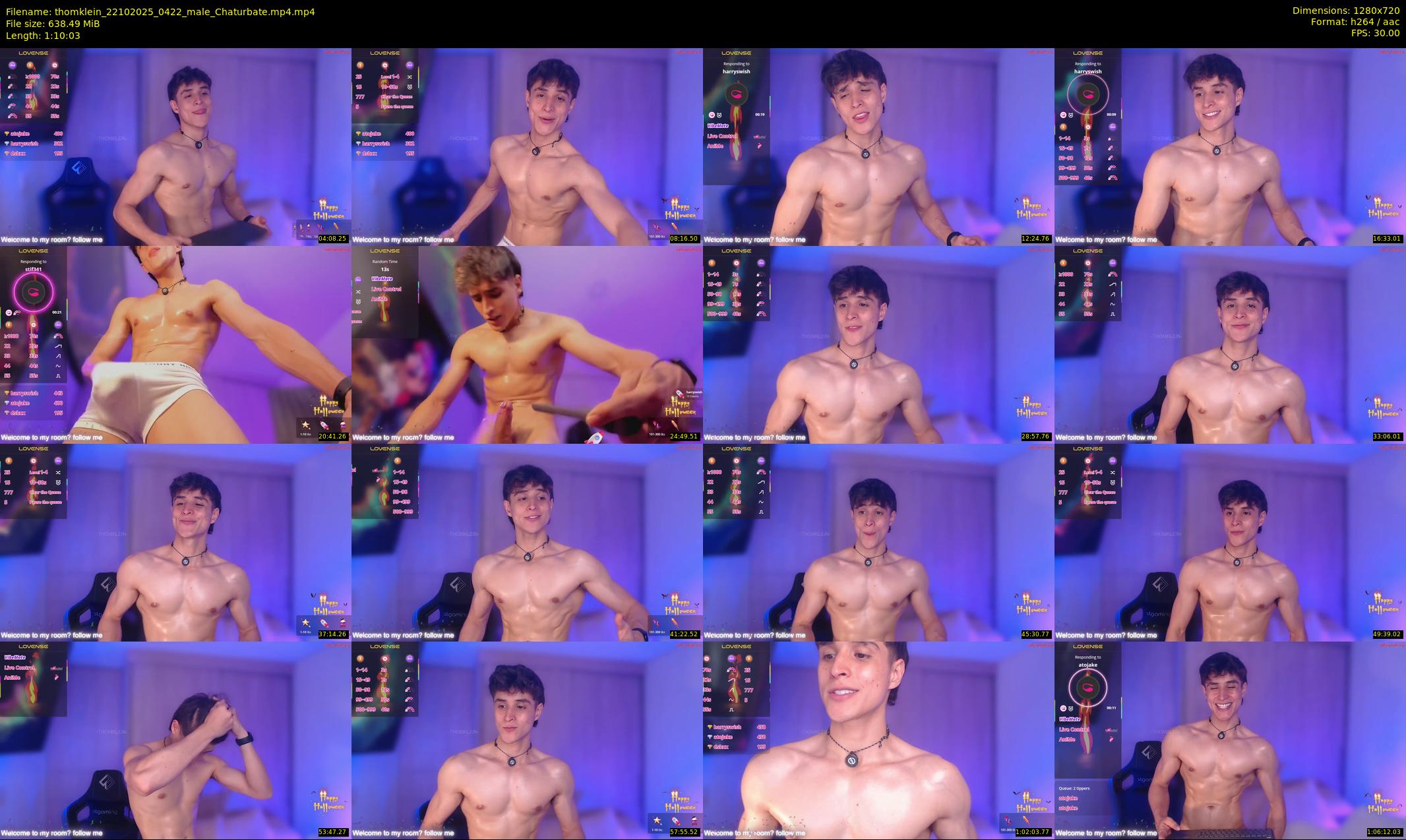 thomklein — 71 minute Chaturbate male cam show recording, 720p, Oct 22, 2025