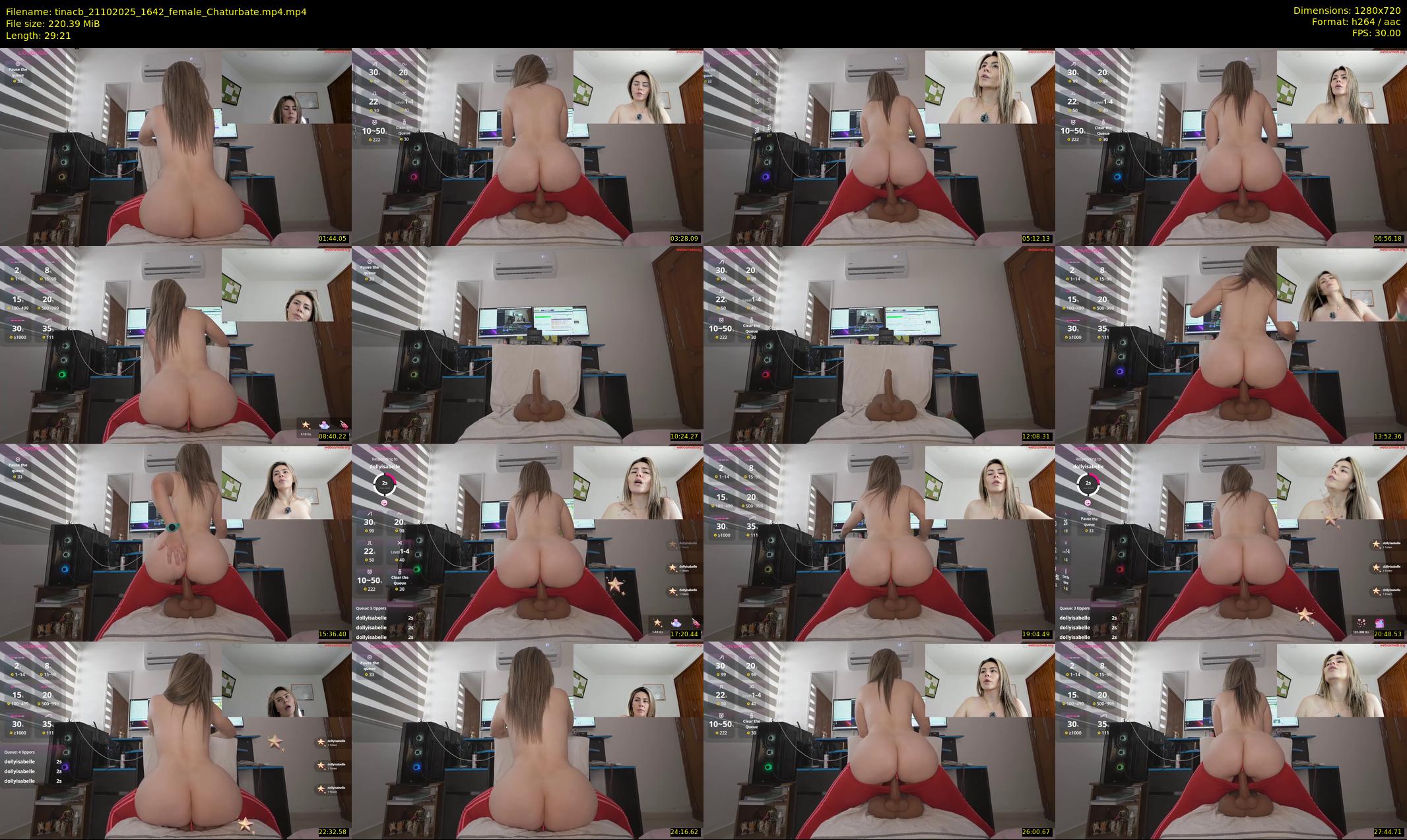tinacb — 30 minute Chaturbate female cam show recording, 720p, Oct 21, 2025