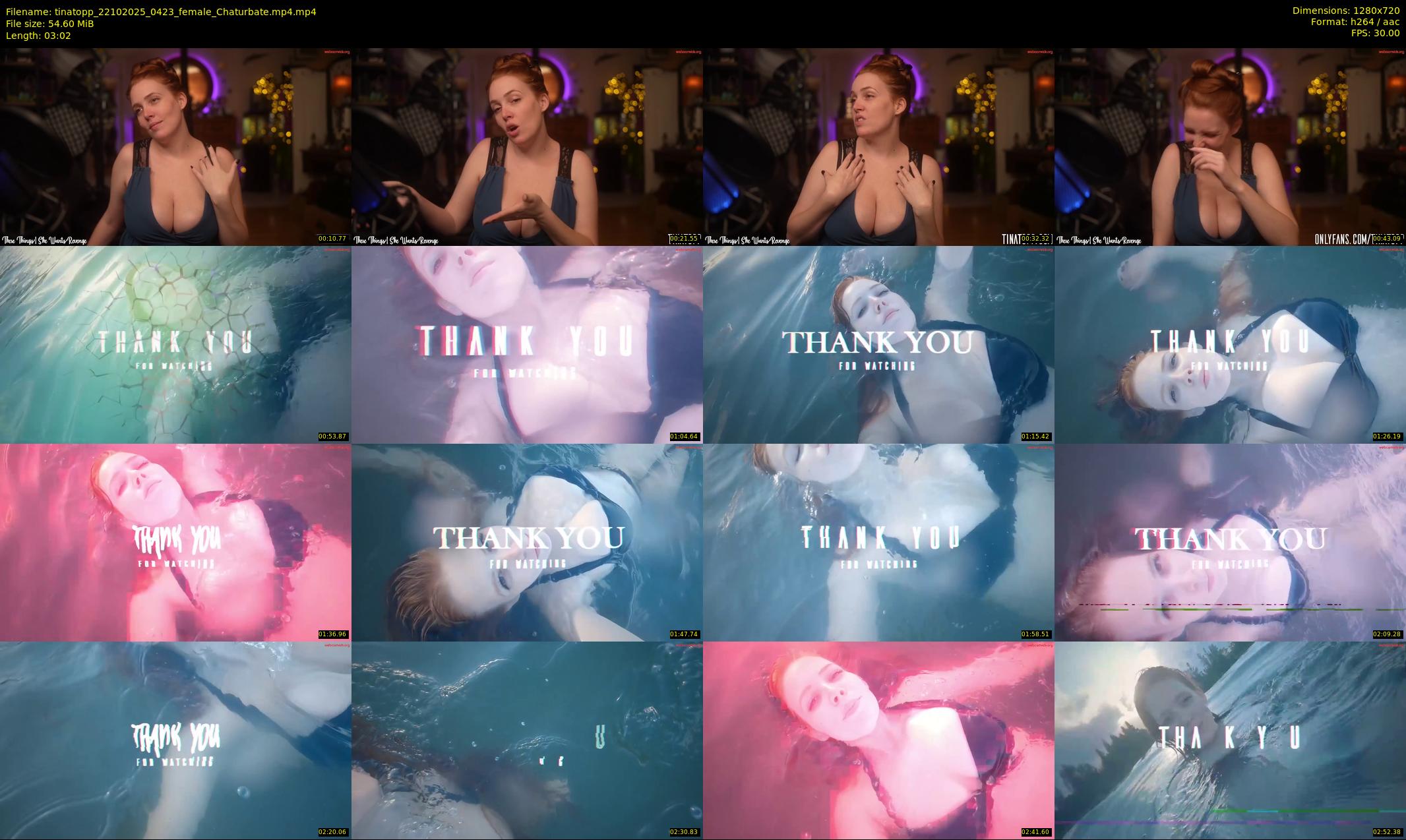 tinatopp — 4 minute Chaturbate female cam show recording, 720p, Oct 22, 2025
