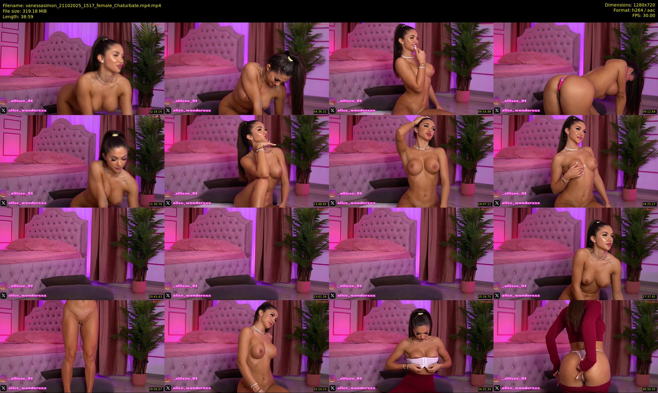 vanessasimon — 39 minute Chaturbate female cam show recording, 720p, Oct 21, 2025