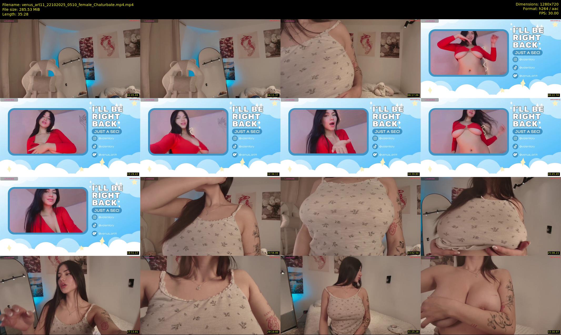 venus_art11 — 36 minute Chaturbate female cam show recording, 720p, Oct 22, 2025