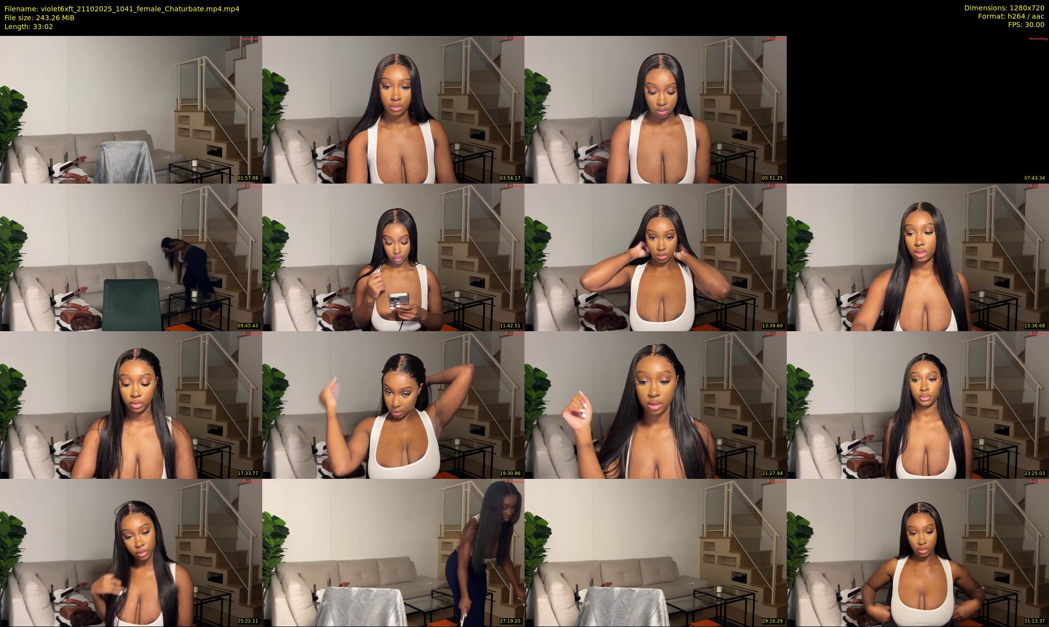 violet6xft — 34 minute Chaturbate female cam show recording, 720p, Oct 21, 2025