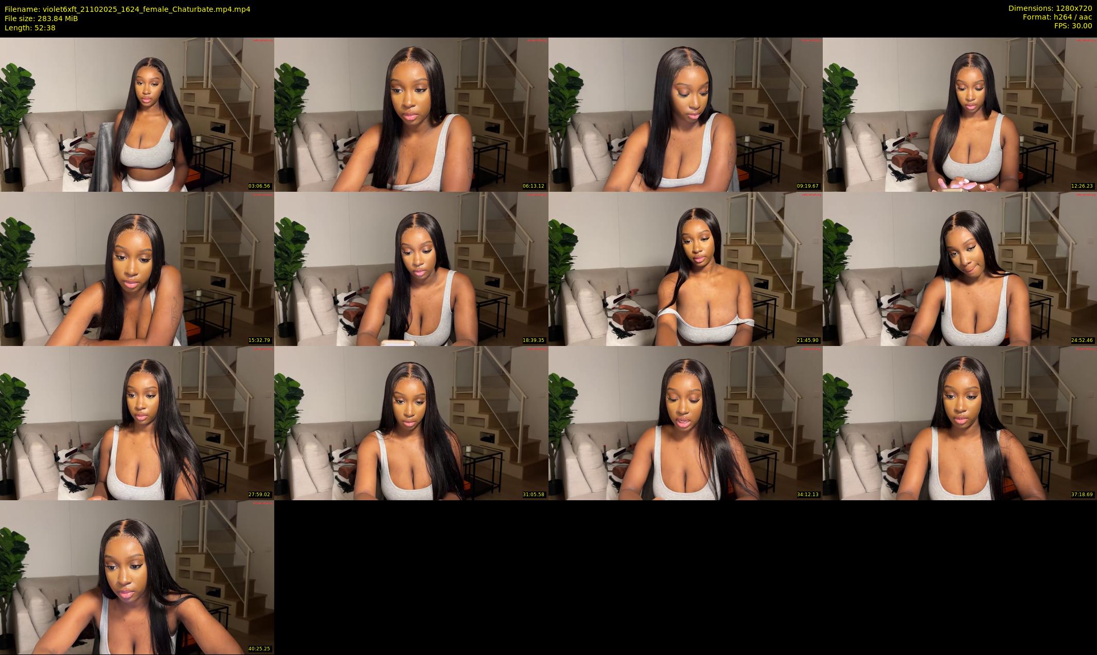 violet6xft — 53 minute Chaturbate female cam show recording, 720p, Oct 21, 2025