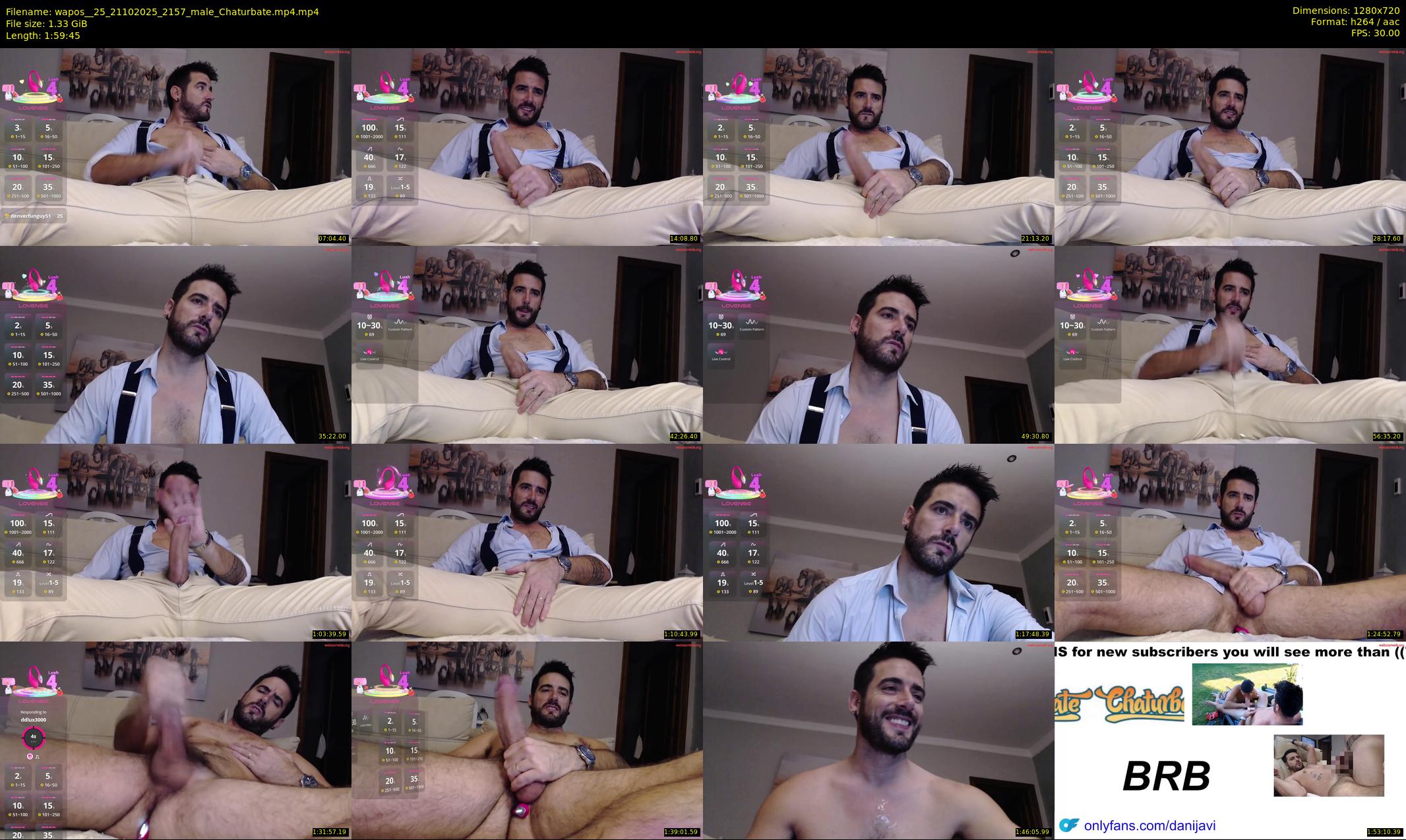 wapos__25 — 120 minute Chaturbate male cam show recording, 720p, Oct 21, 2025