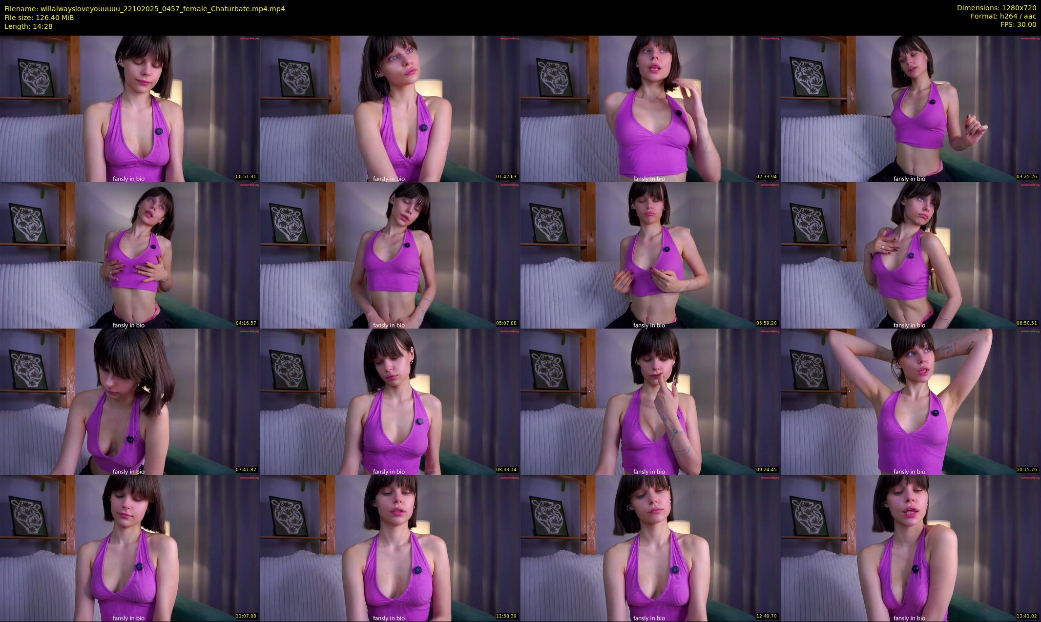 willalwaysloveyouuuuu — 15 minute Chaturbate female cam show recording, 720p, Oct 22, 2025