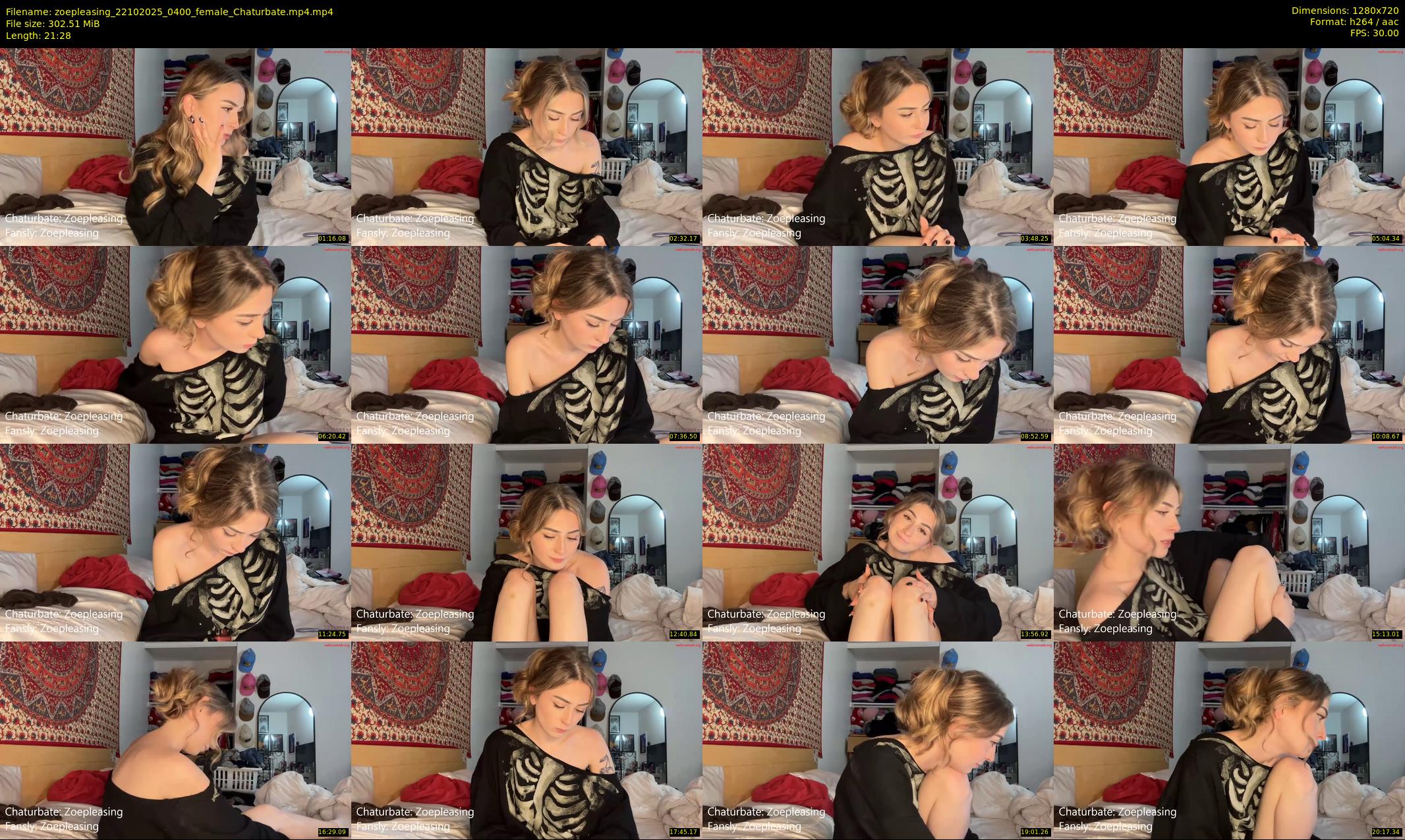 zoepleasing — 22 minute Chaturbate female cam show recording, 720p, Oct 22, 2025