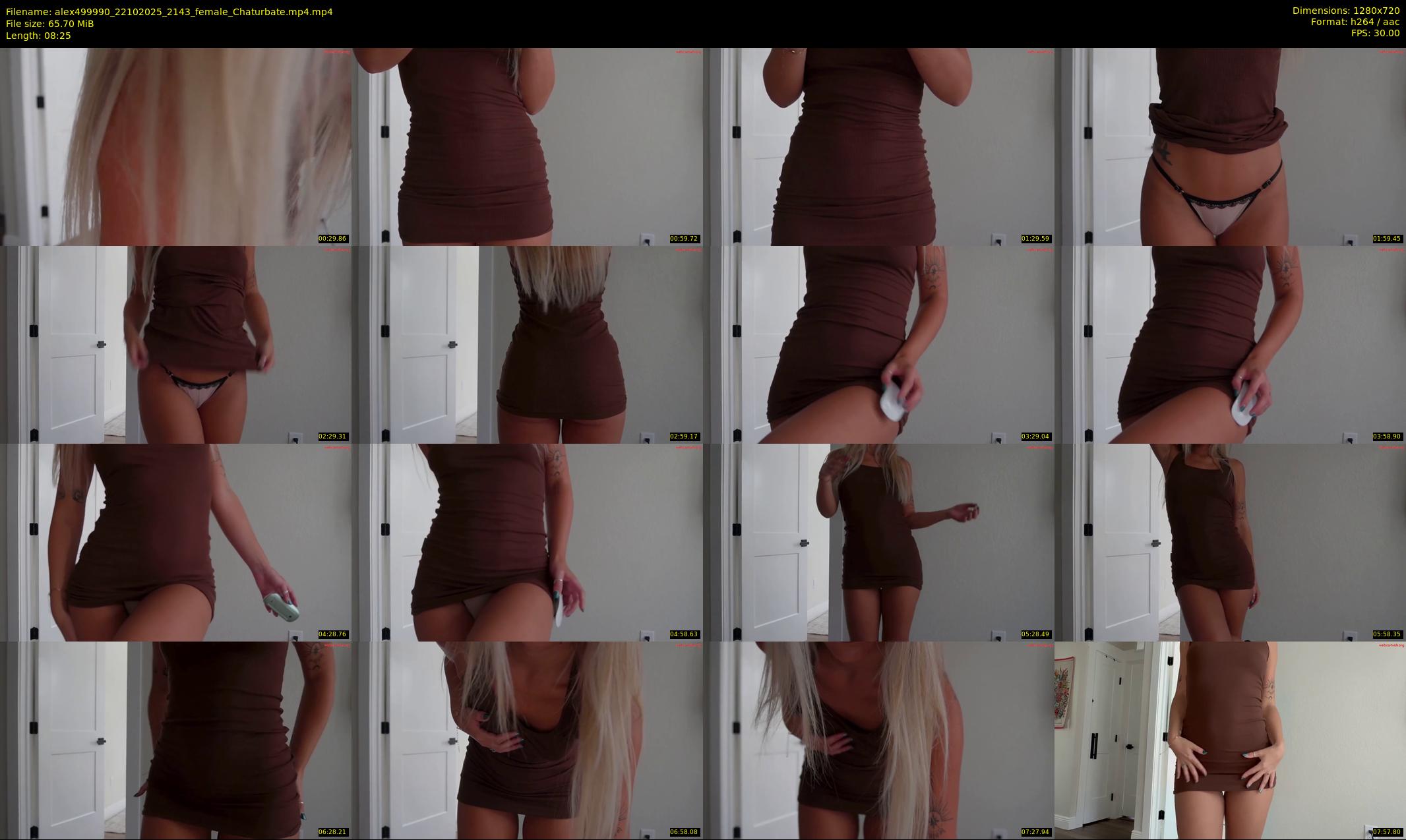alex499990 — 9 minute Chaturbate female cam show recording, 720p, Oct 22, 2025