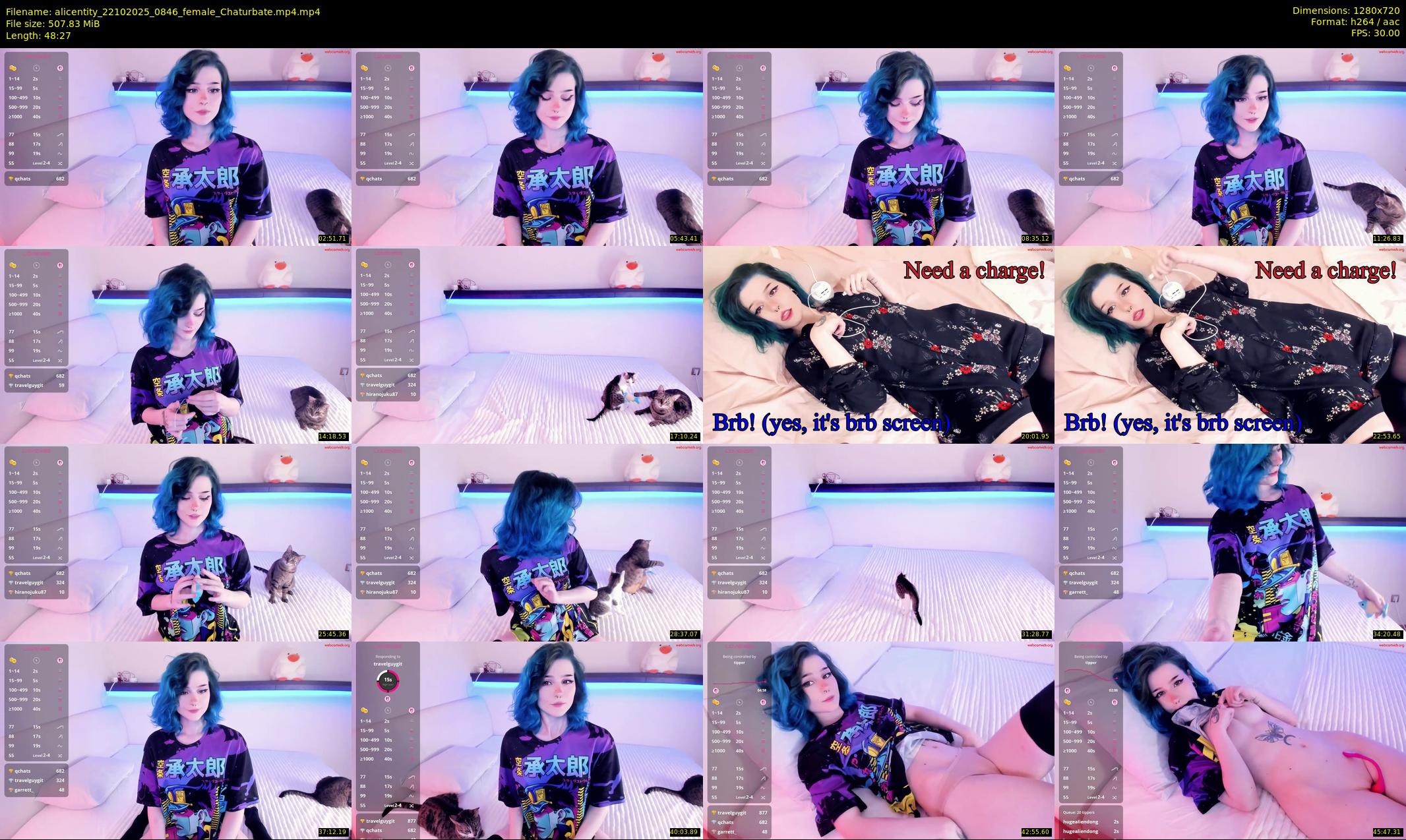 alicentity — 49 minute Chaturbate female cam show recording, 720p, Oct 22, 2025