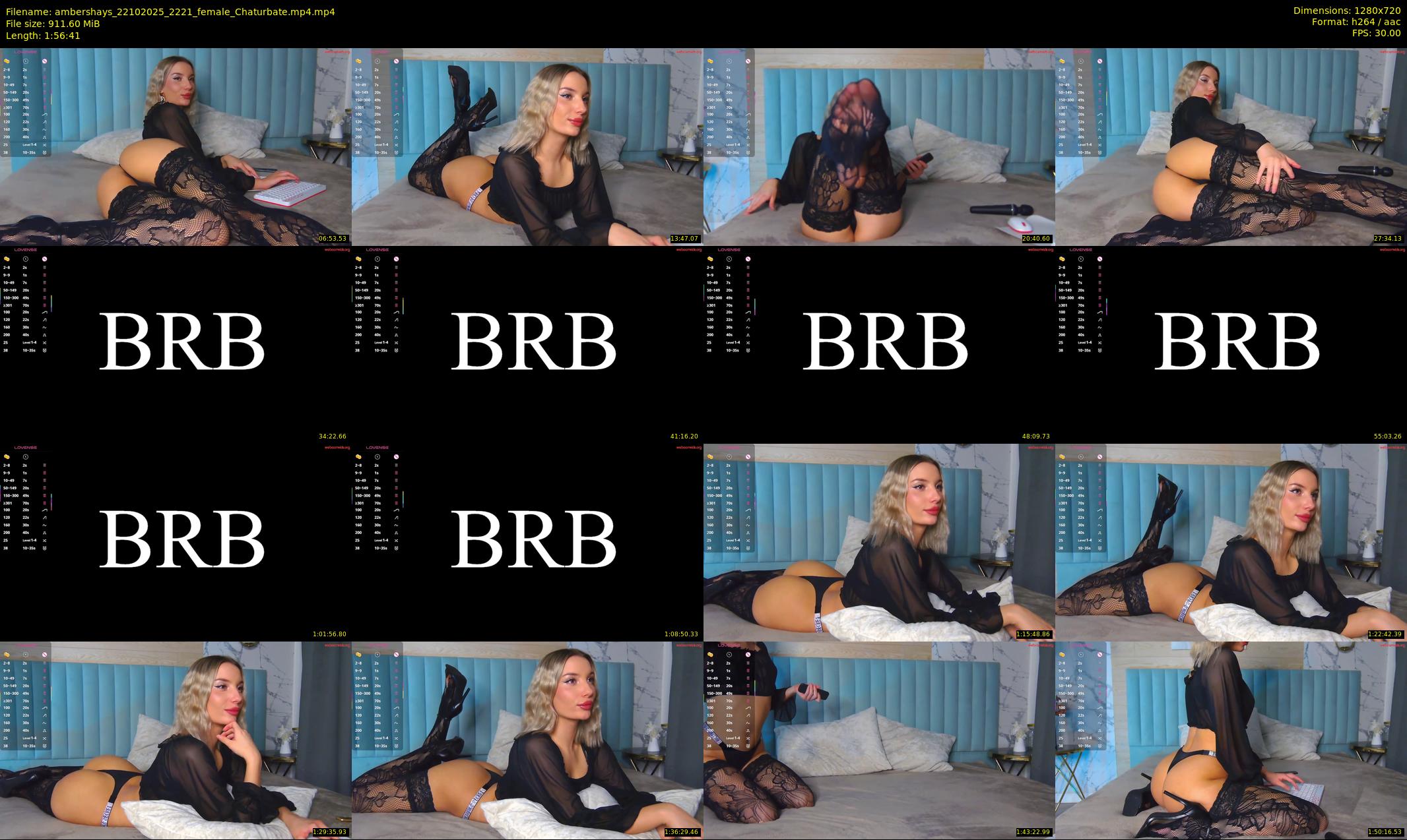 ambershays — 117 minute Chaturbate female cam show recording, 720p, Oct 22, 2025