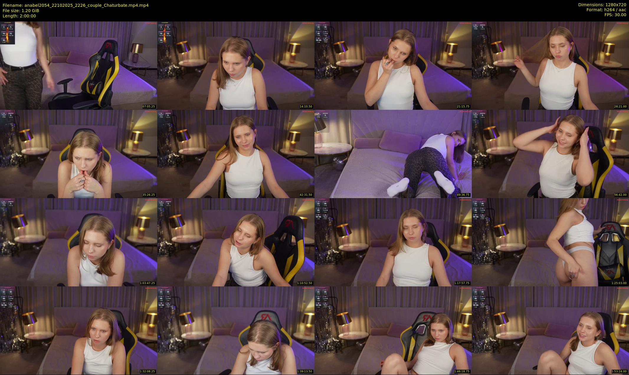 anabel2054 — 120 minute Chaturbate female cam show recording, 720p, Oct 22, 2025