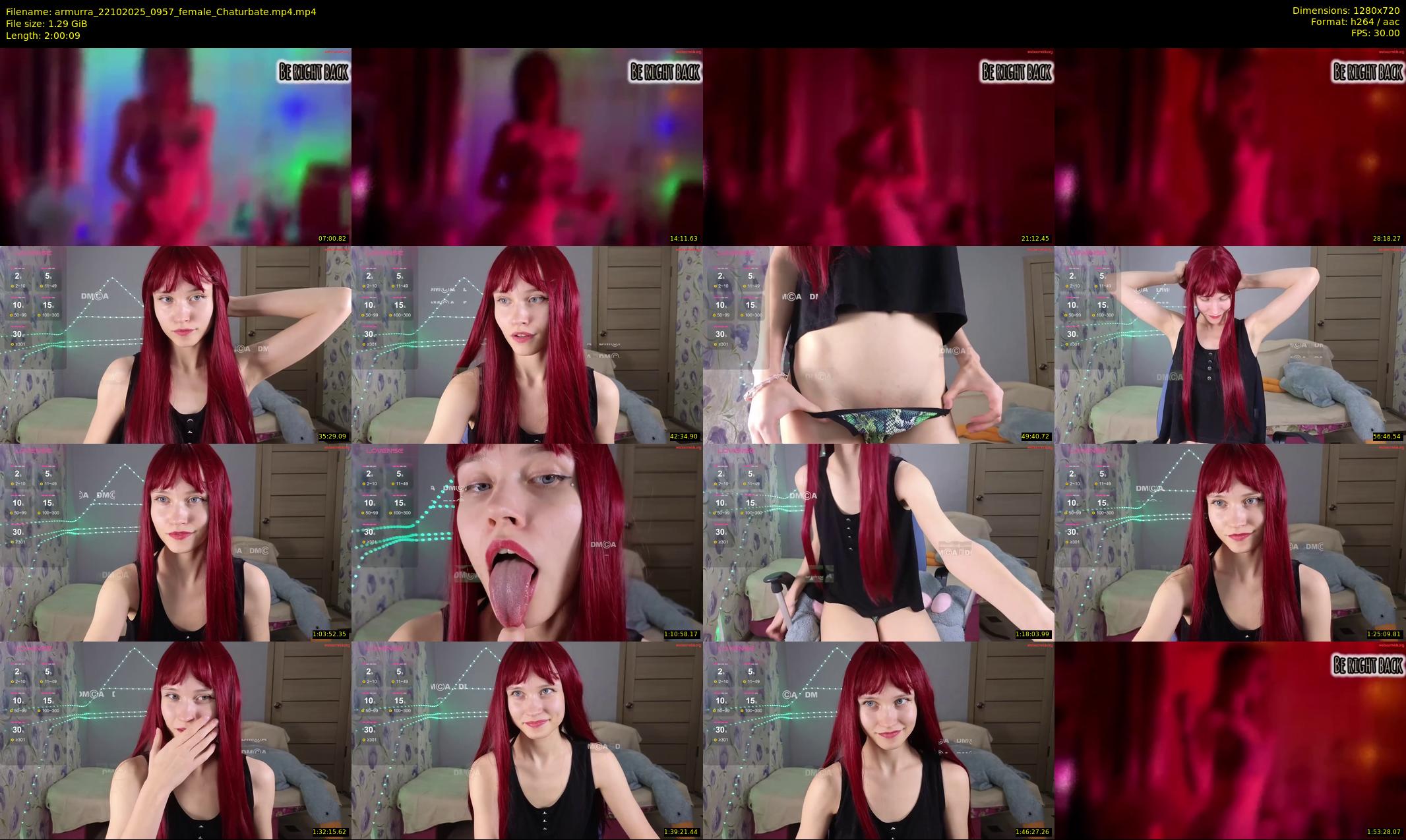 armurra — 121 minute Chaturbate female cam show recording, 720p, Oct 22, 2025