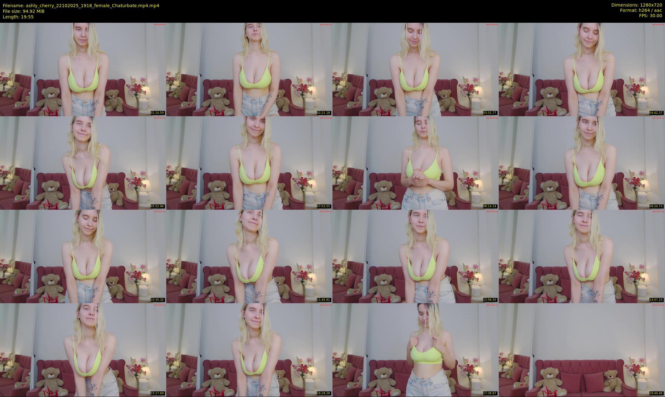 ashly_cherry — 20 minute Chaturbate female cam show recording, 720p, Oct 22, 2025