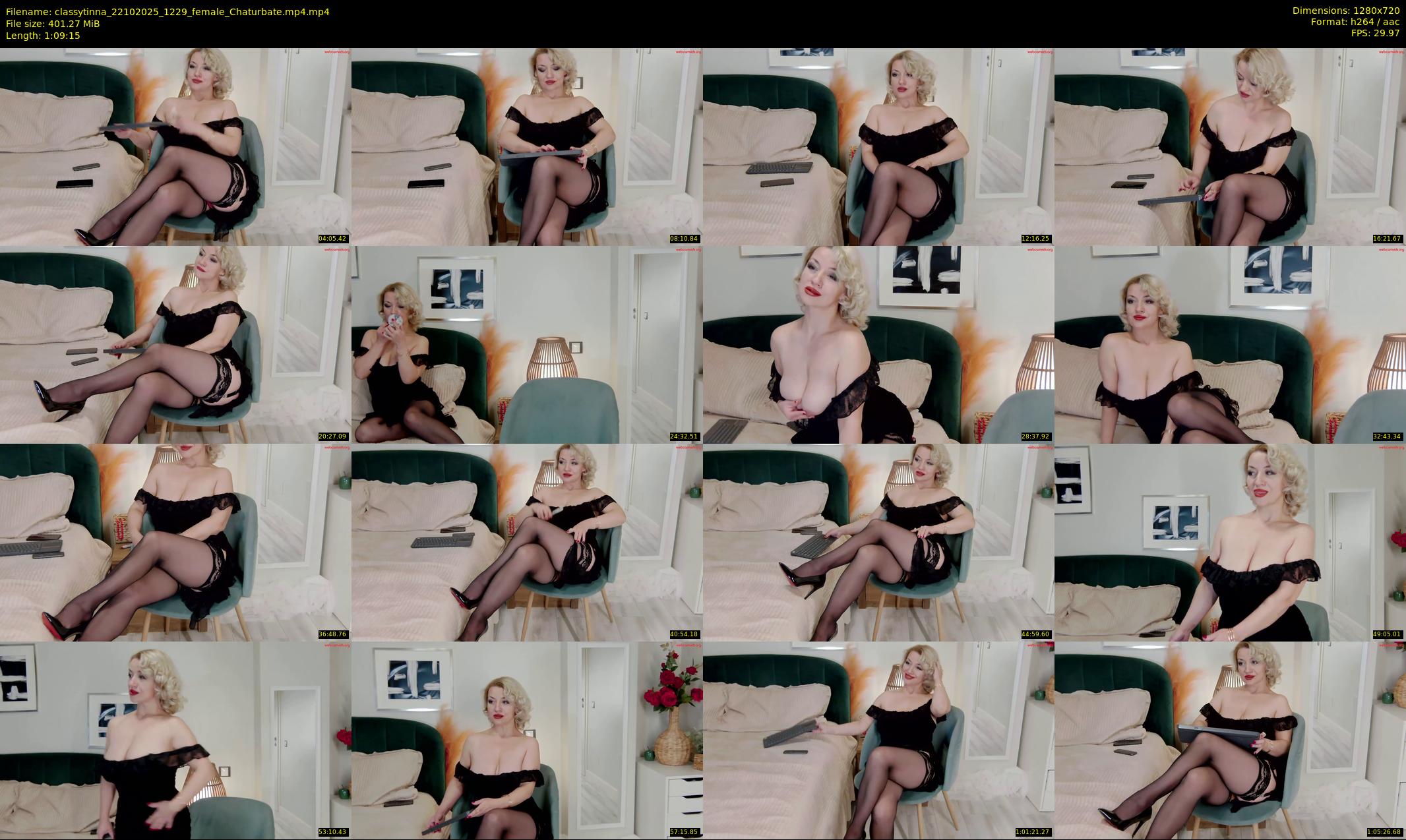 classytinna — 70 minute Chaturbate female cam show recording, 720p, Oct 22, 2025