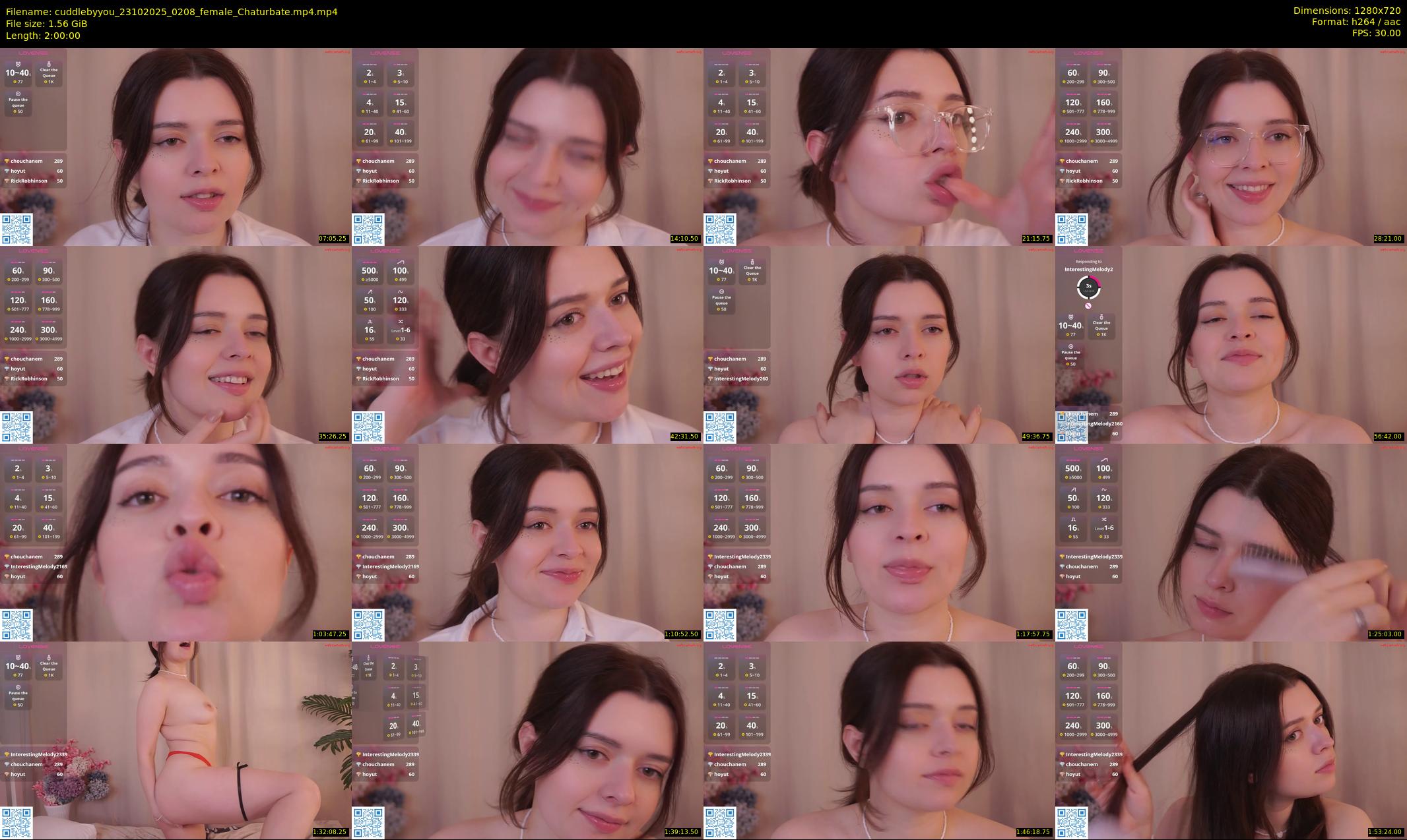 cuddlebyyou — 120 minute Chaturbate female cam show recording, 720p, Oct 23, 2025