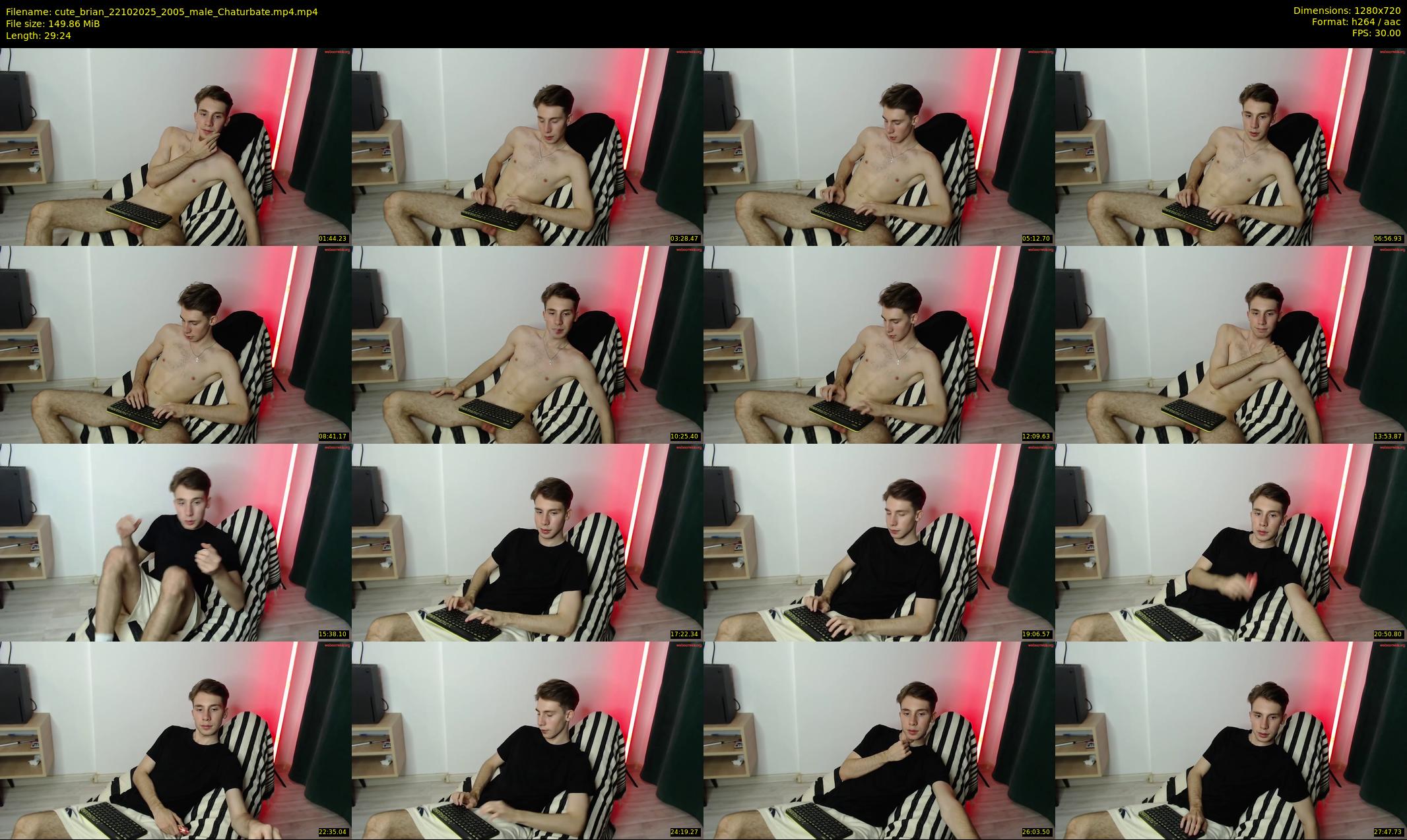 cute_brian — 30 minute Chaturbate male cam show recording, 720p, Oct 22, 2025
