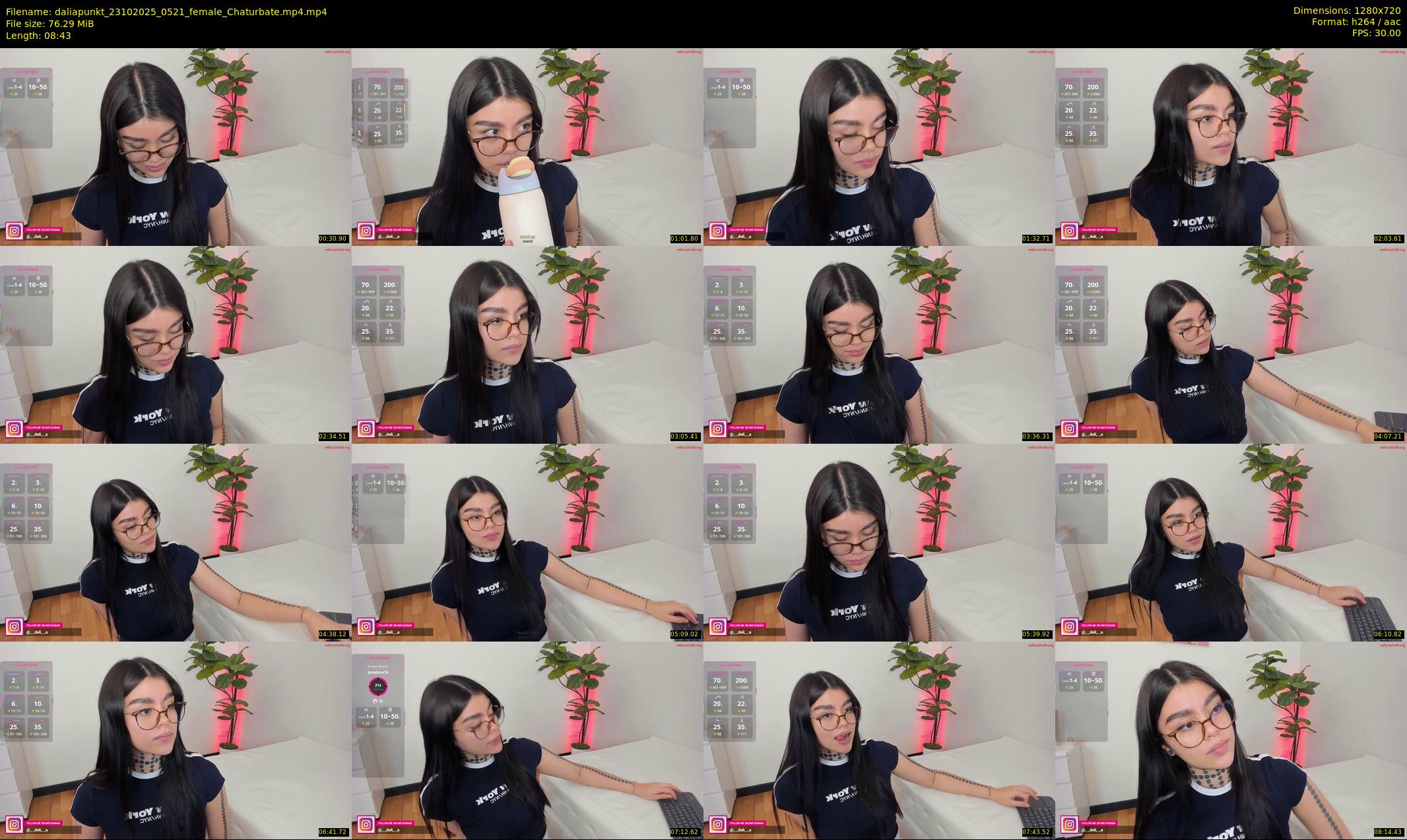 daliapunkt — 9 minute Chaturbate female cam show recording, 720p, Oct 23, 2025