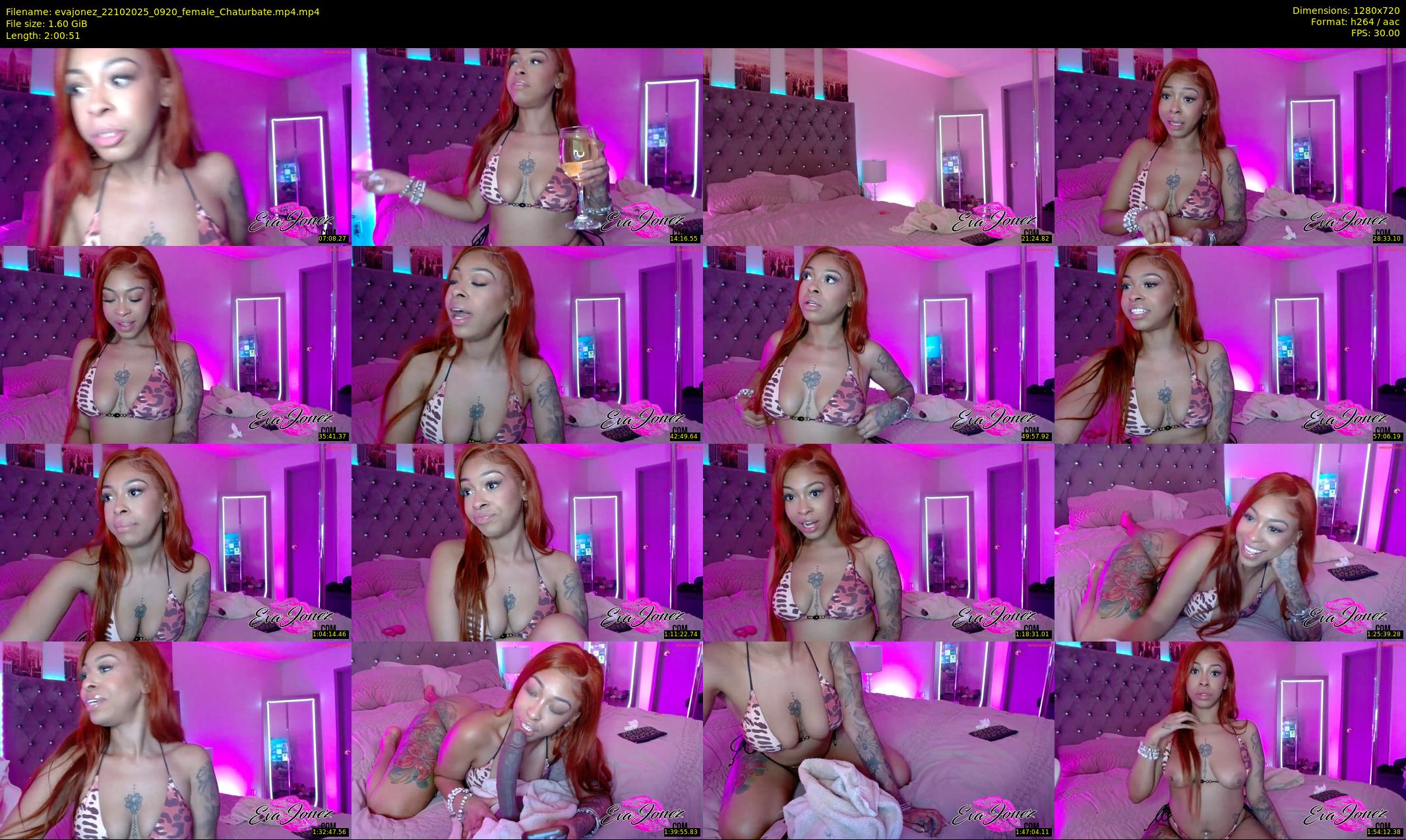 evajonez — 121 minute Chaturbate female cam show recording, 720p, Oct 22, 2025