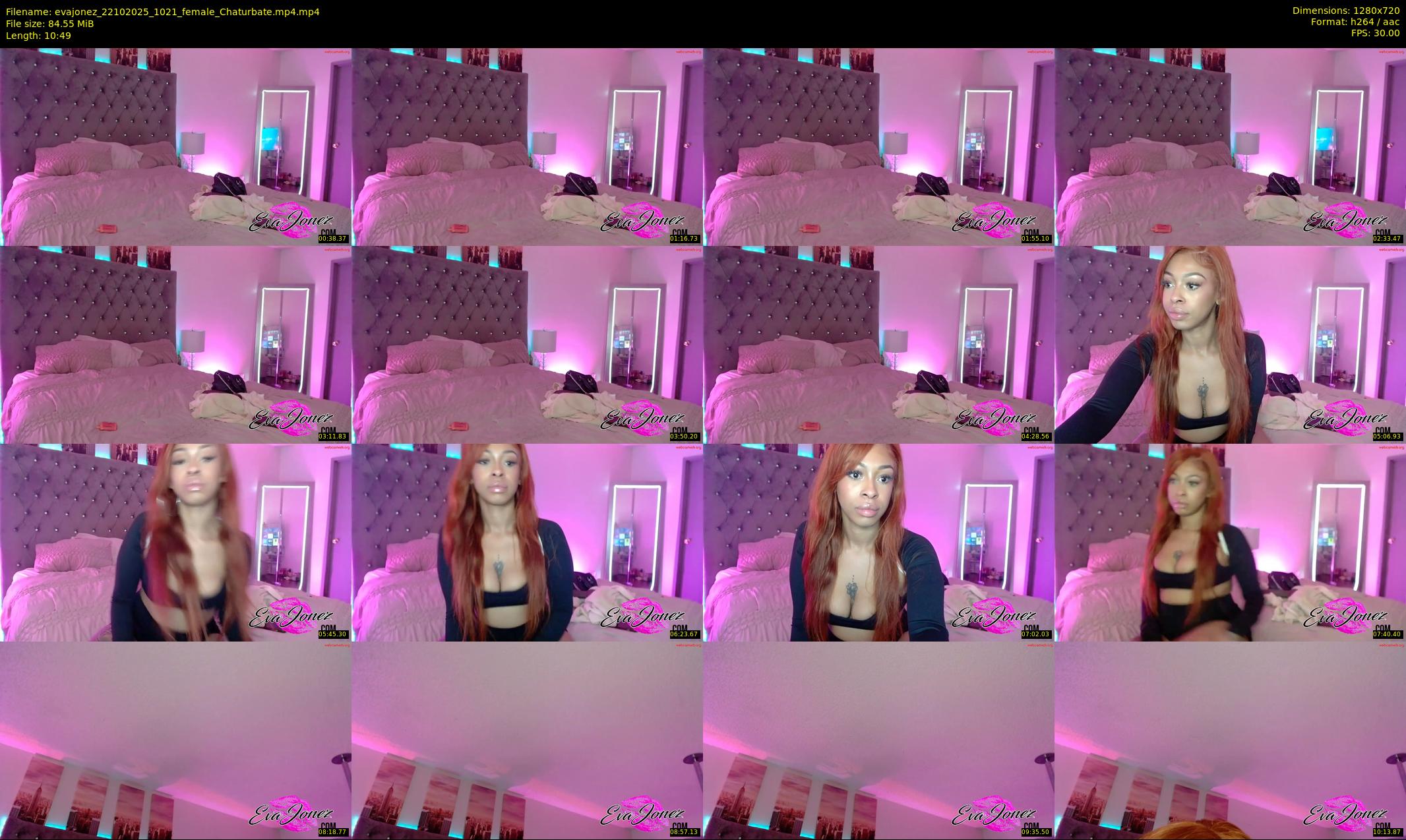 evajonez — 11 minute Chaturbate female cam show recording, 720p, Oct 22, 2025