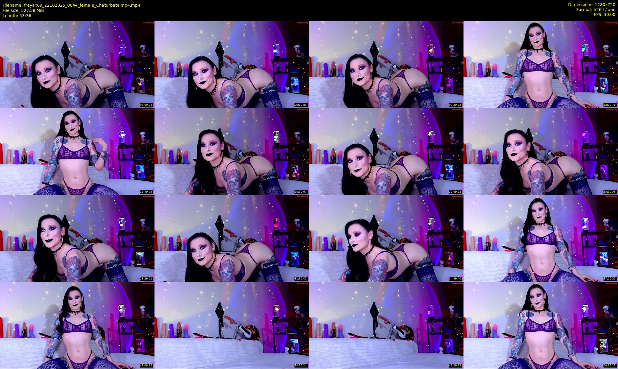 freyax69 — 54 minute Chaturbate female cam show recording, 720p, Oct 22, 2025