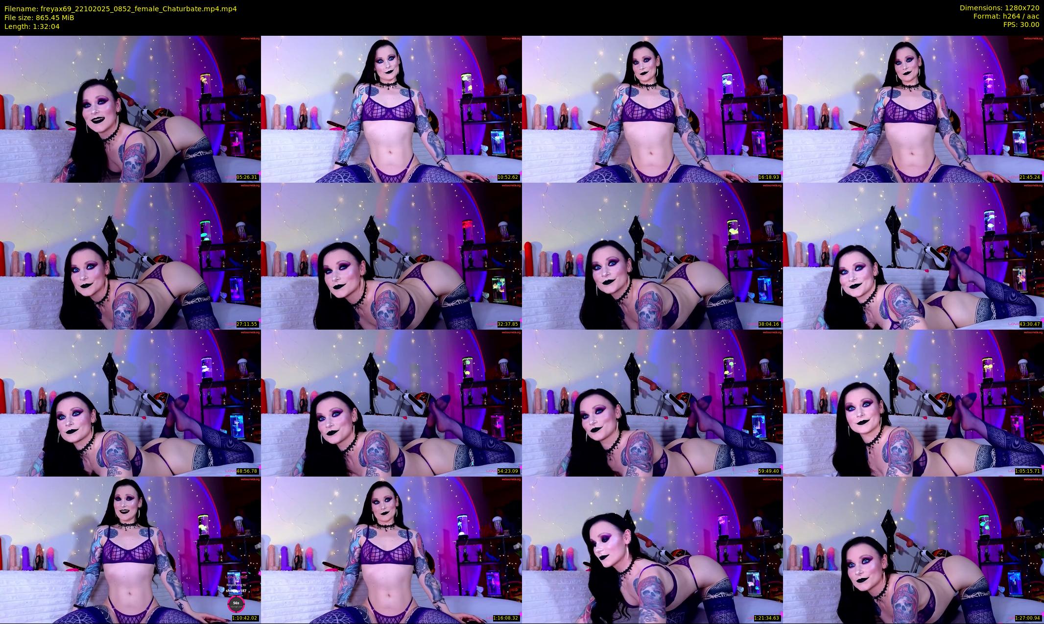 freyax69 — 93 minute Chaturbate female cam show recording, 720p, Oct 22, 2025