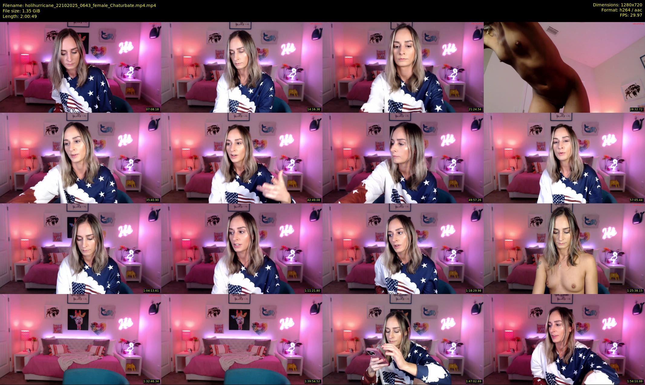 holihurricane — 121 minute Chaturbate female cam show recording, 720p, Oct 22, 2025