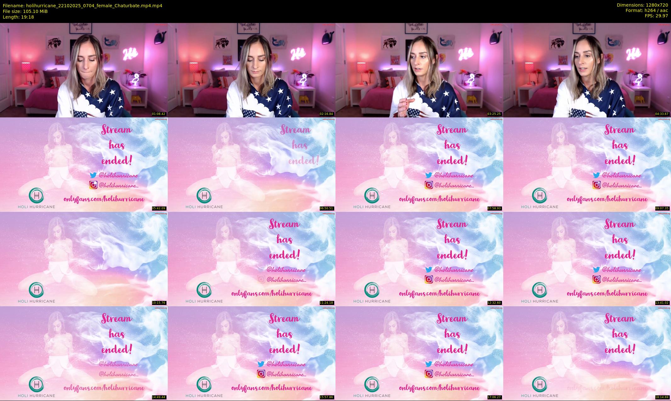 holihurricane — 20 minute Chaturbate female cam show recording, 720p, Oct 22, 2025