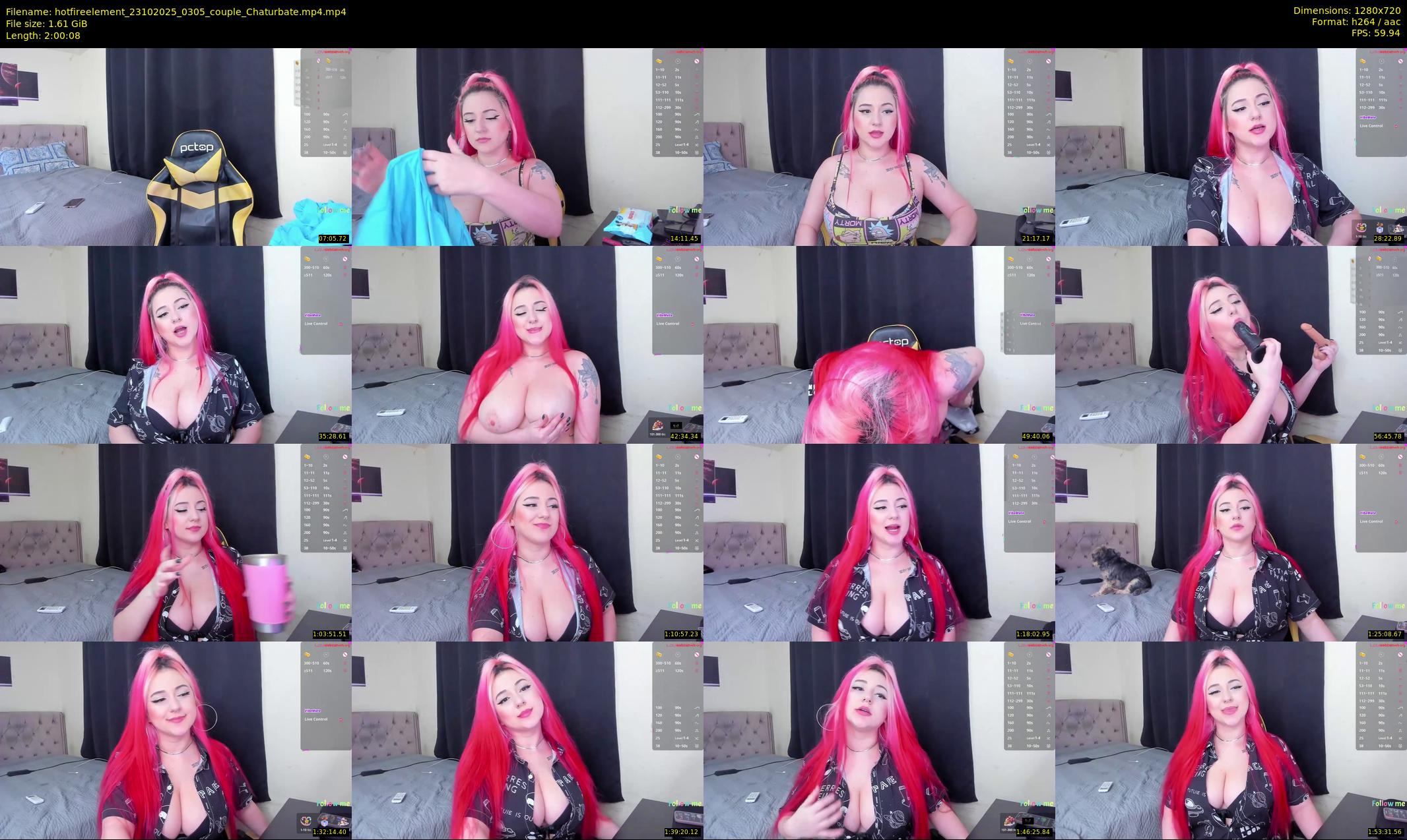 hotfireelement — 121 minute Chaturbate couple cam show recording, 720p, Oct 23, 2025