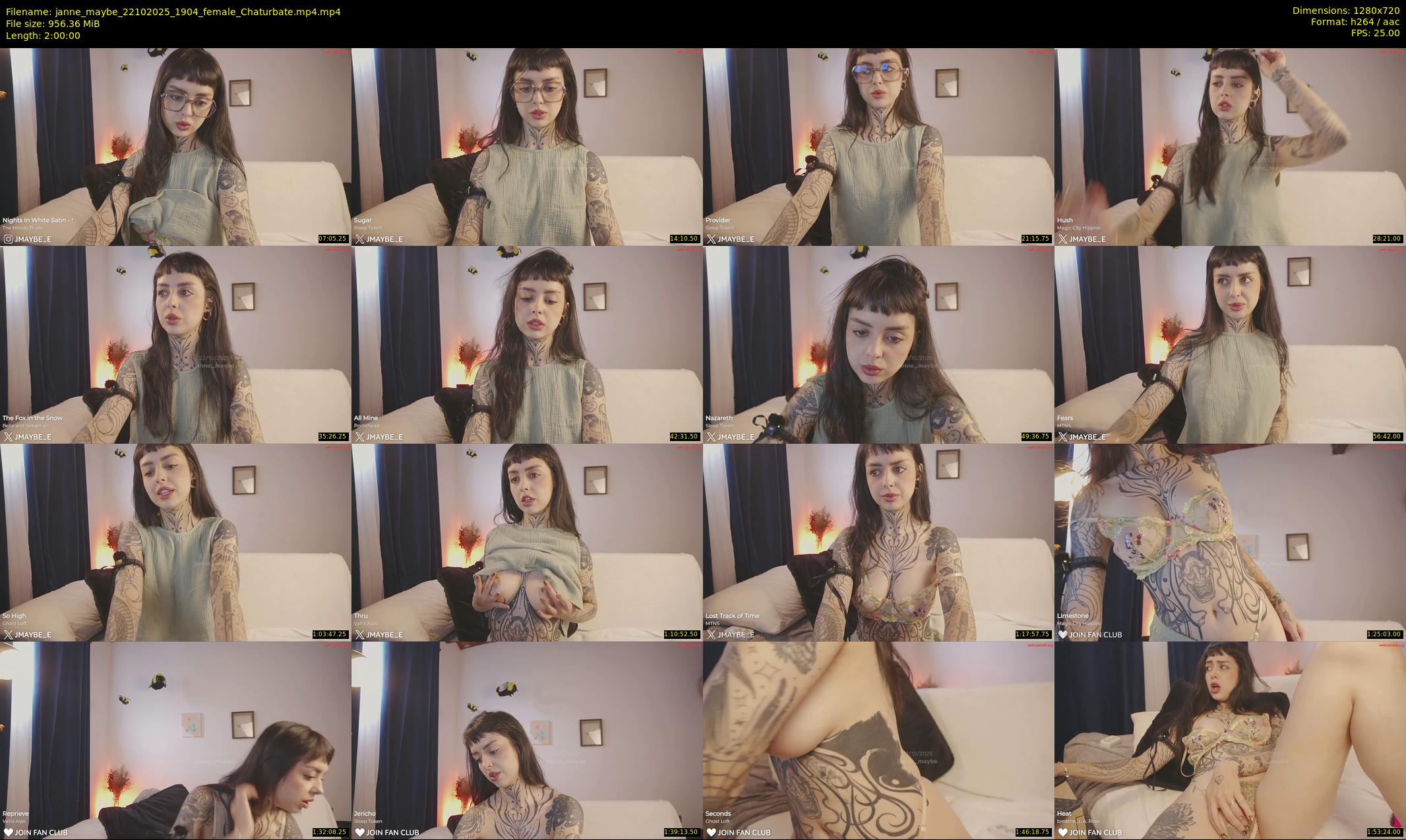janne_maybe — 120 minute Chaturbate female cam show recording, 720p, Oct 22, 2025