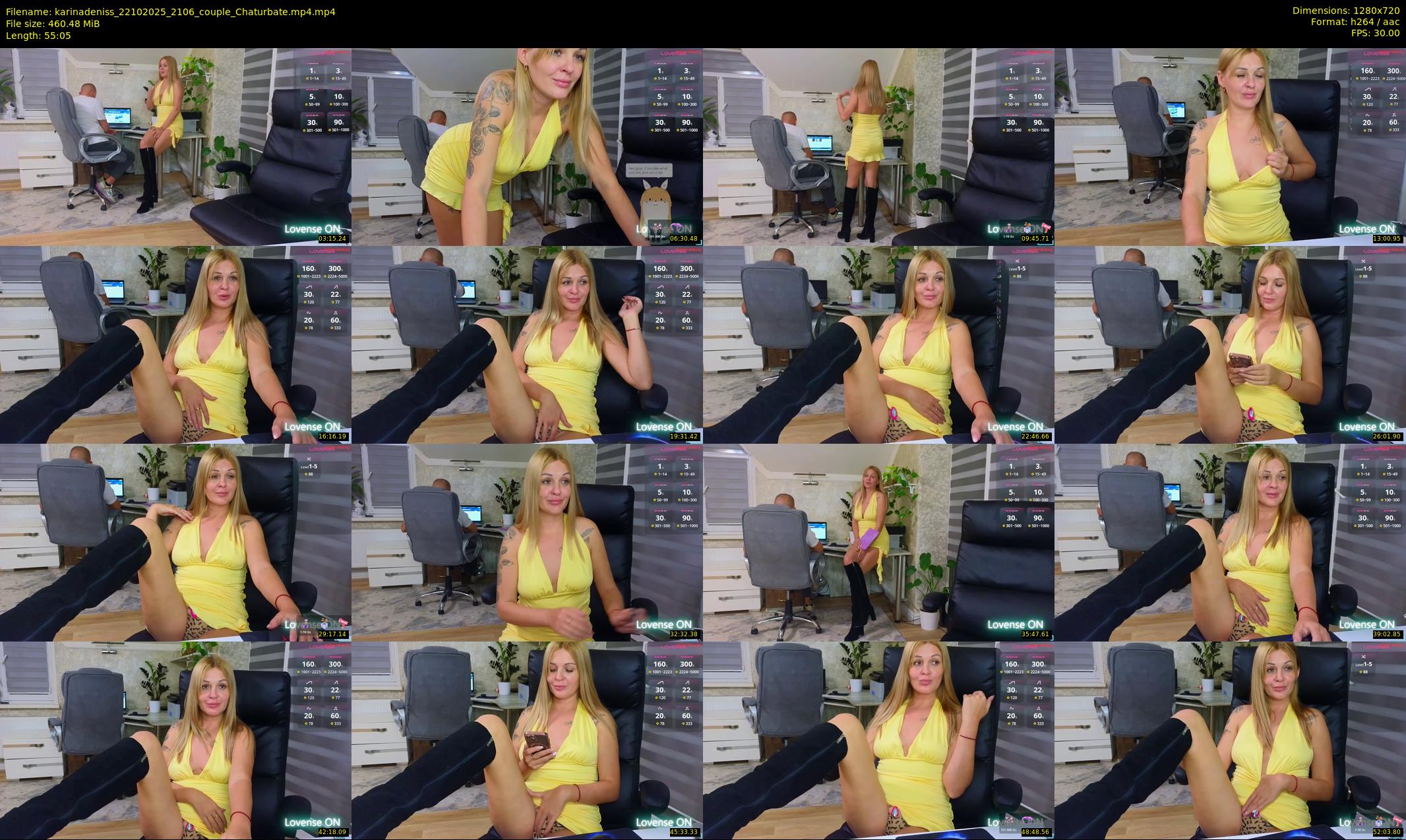 karinadeniss — 56 minute Chaturbate couple cam show recording, 720p, Oct 22, 2025