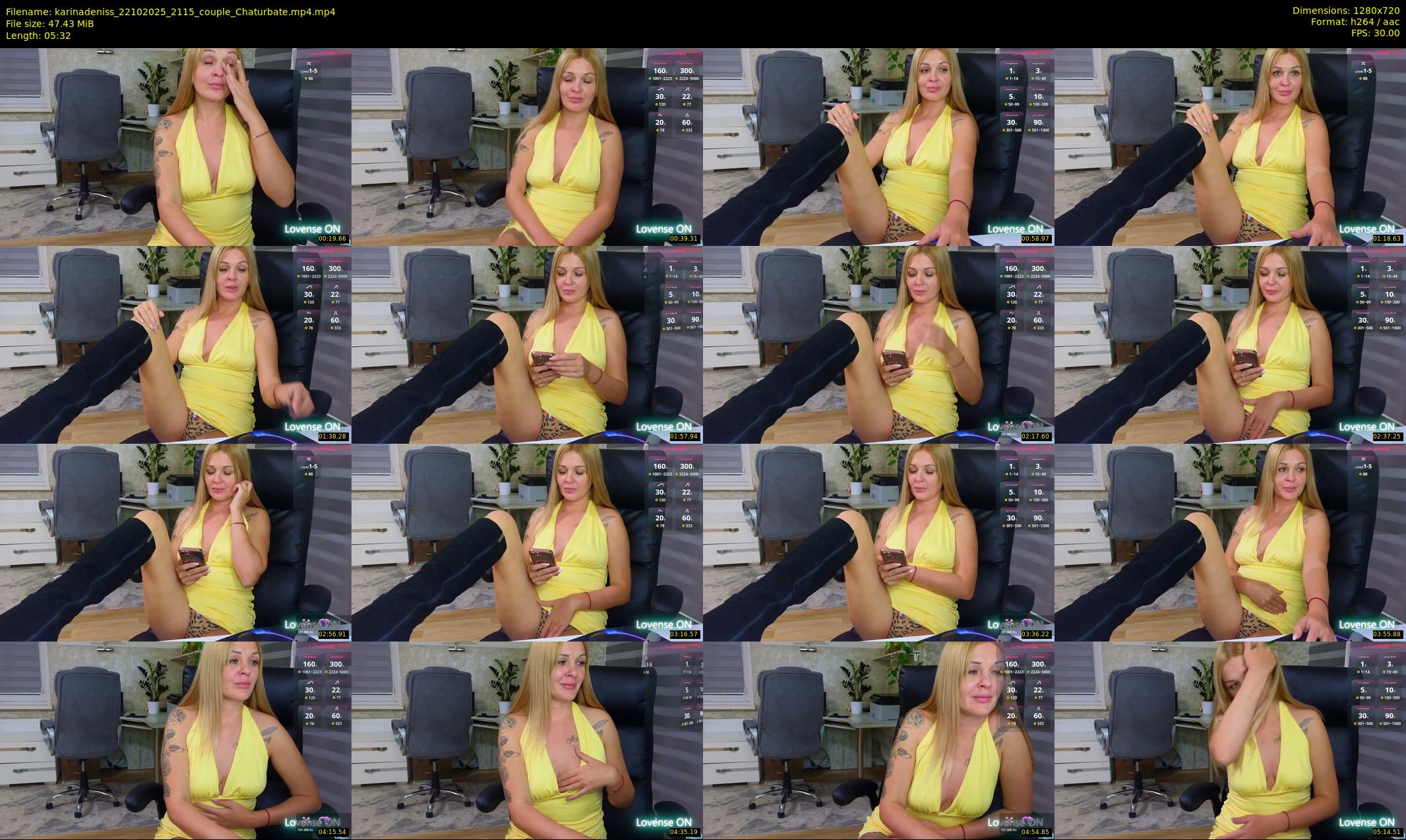 karinadeniss — 6 minute Chaturbate couple cam show recording, 720p, Oct 22, 2025