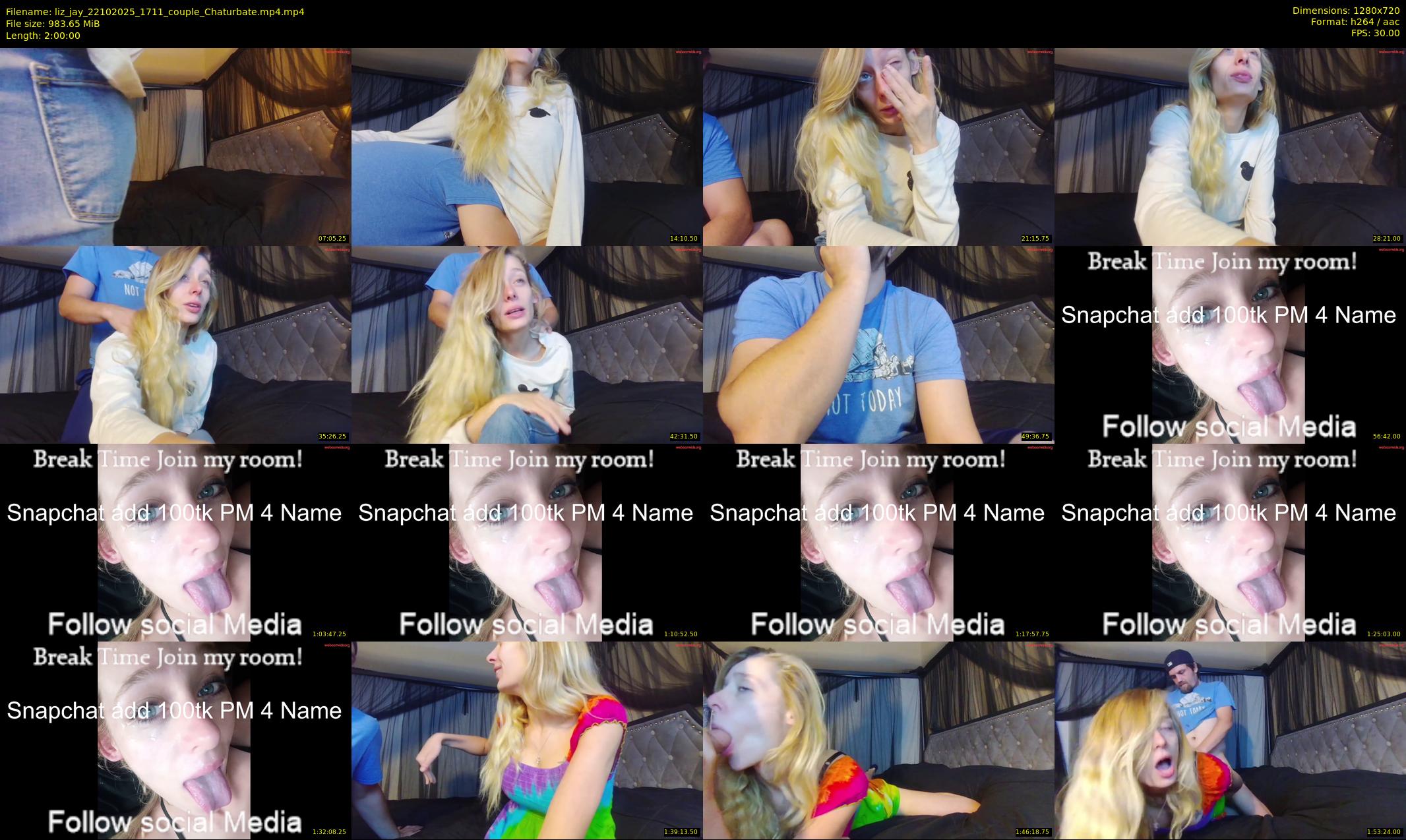liz_jay — 120 minute Chaturbate couple cam show recording, 720p, Oct 22, 2025