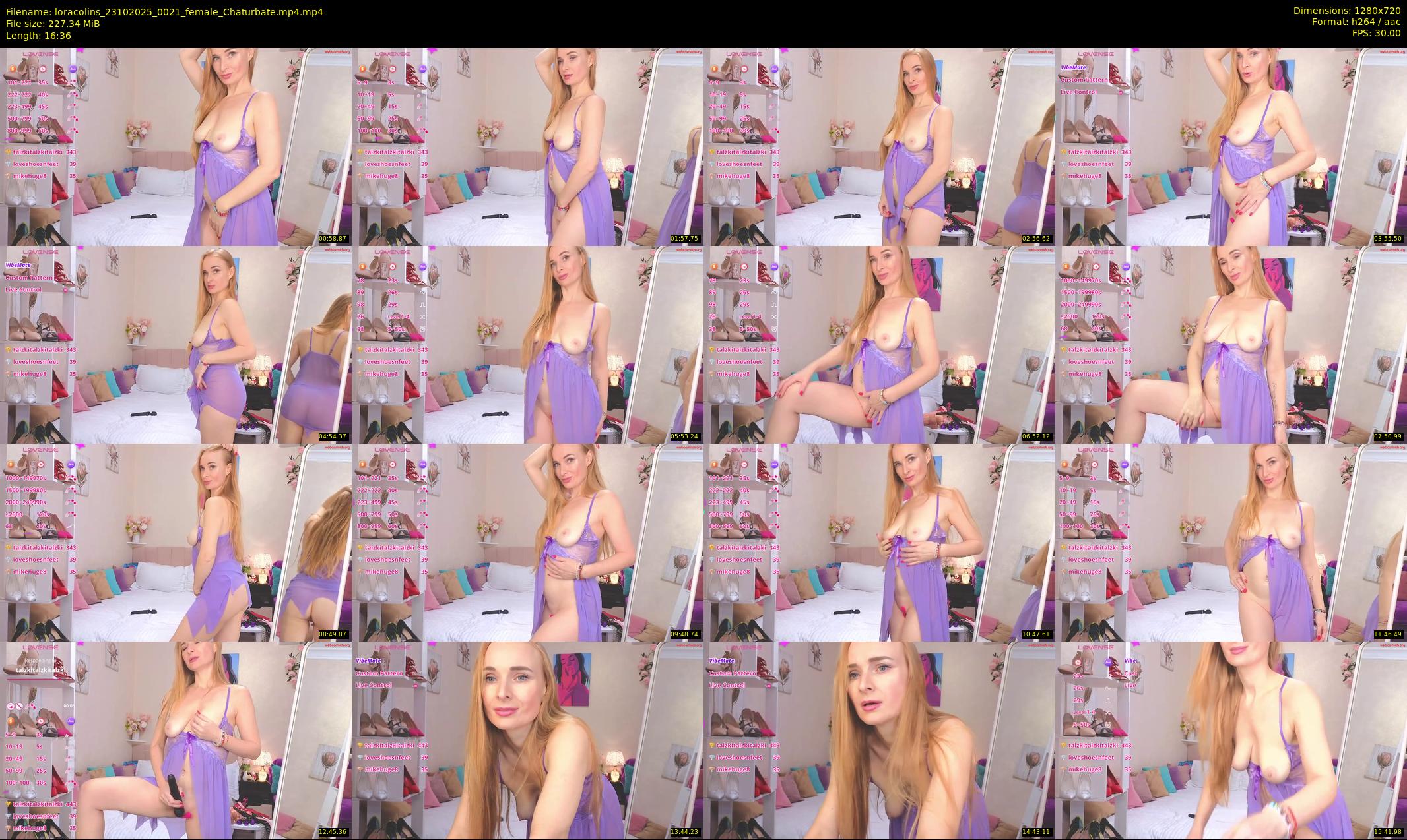 loracolins — 17 minute Chaturbate female cam show recording, 720p, Oct 23, 2025