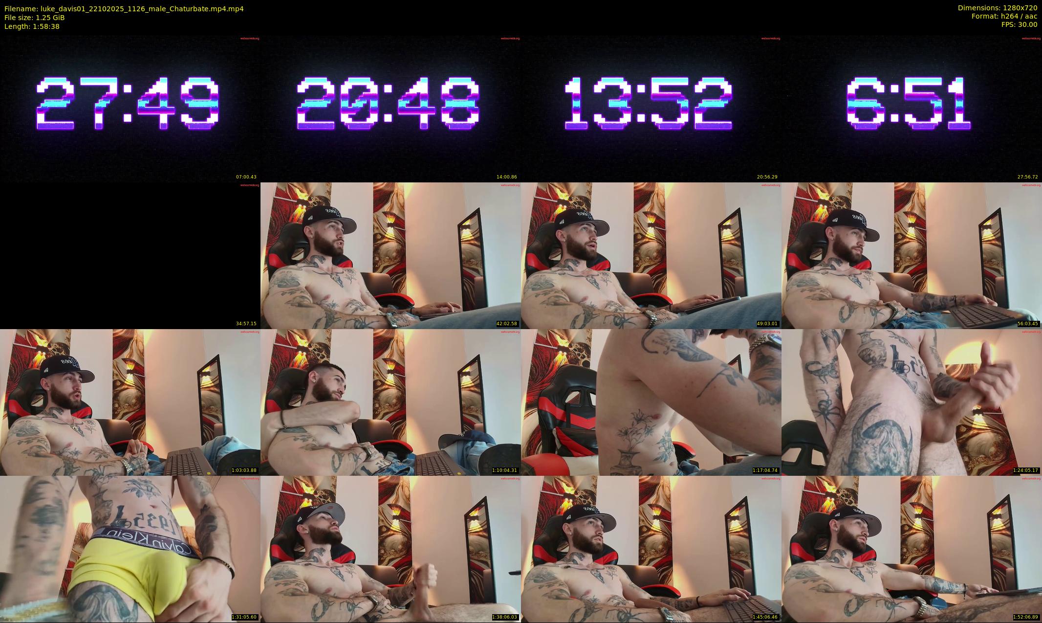 luke_davis01 — 119 minute Chaturbate male cam show recording, 720p, Oct 22, 2025