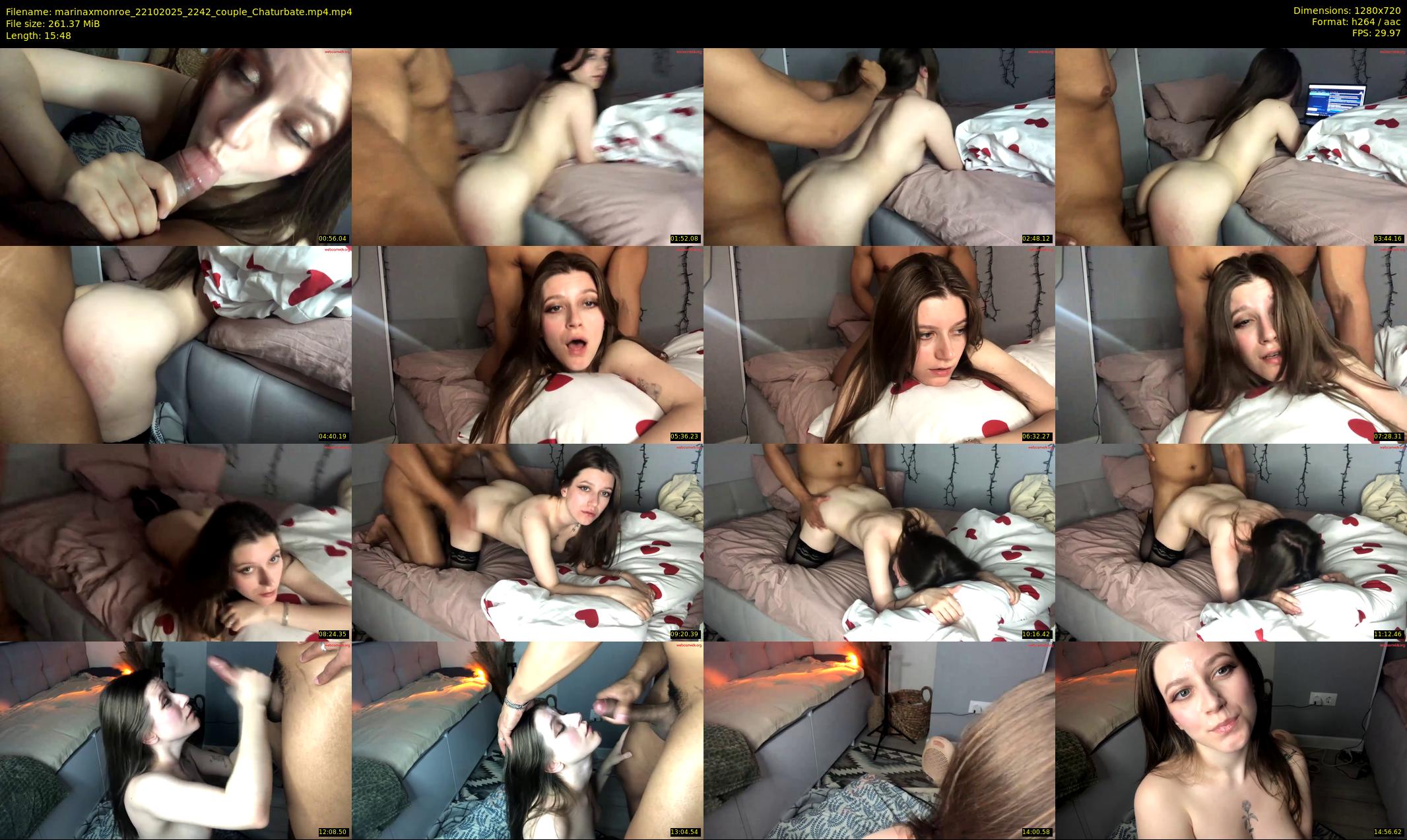 marinaxmonroe — 16 minute Chaturbate couple cam show recording, 720p, Oct 22, 2025