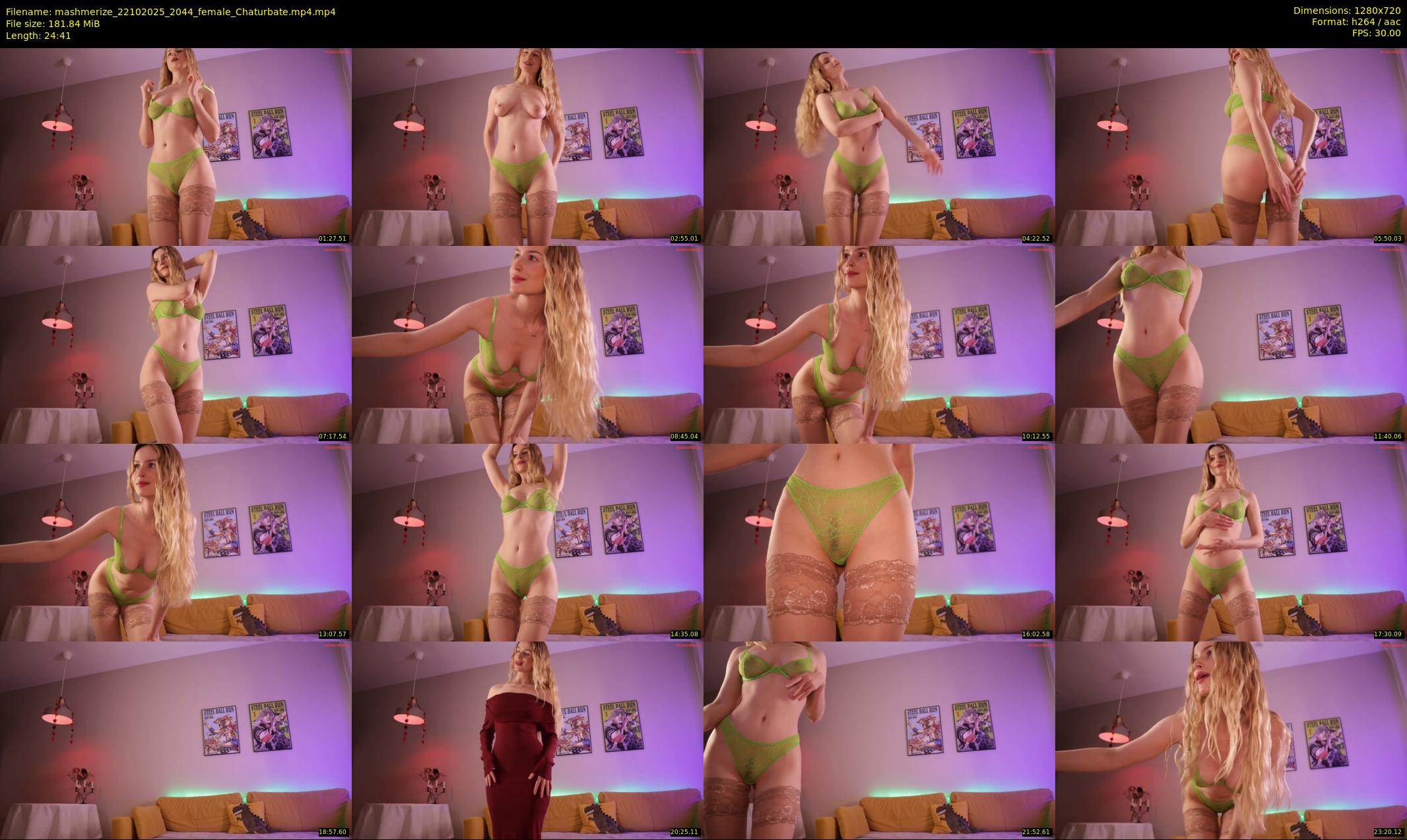 mashmerize — 25 minute Chaturbate female cam show recording, 720p, Oct 22, 2025
