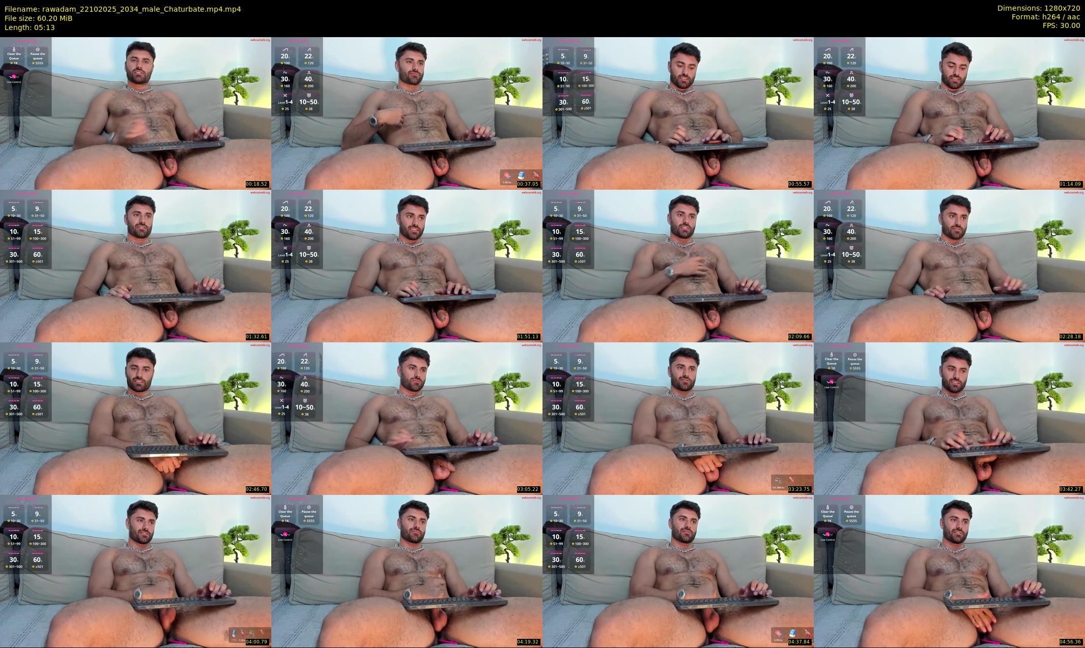 rawadam — 6 minute Chaturbate male cam show recording, 720p, Oct 22, 2025